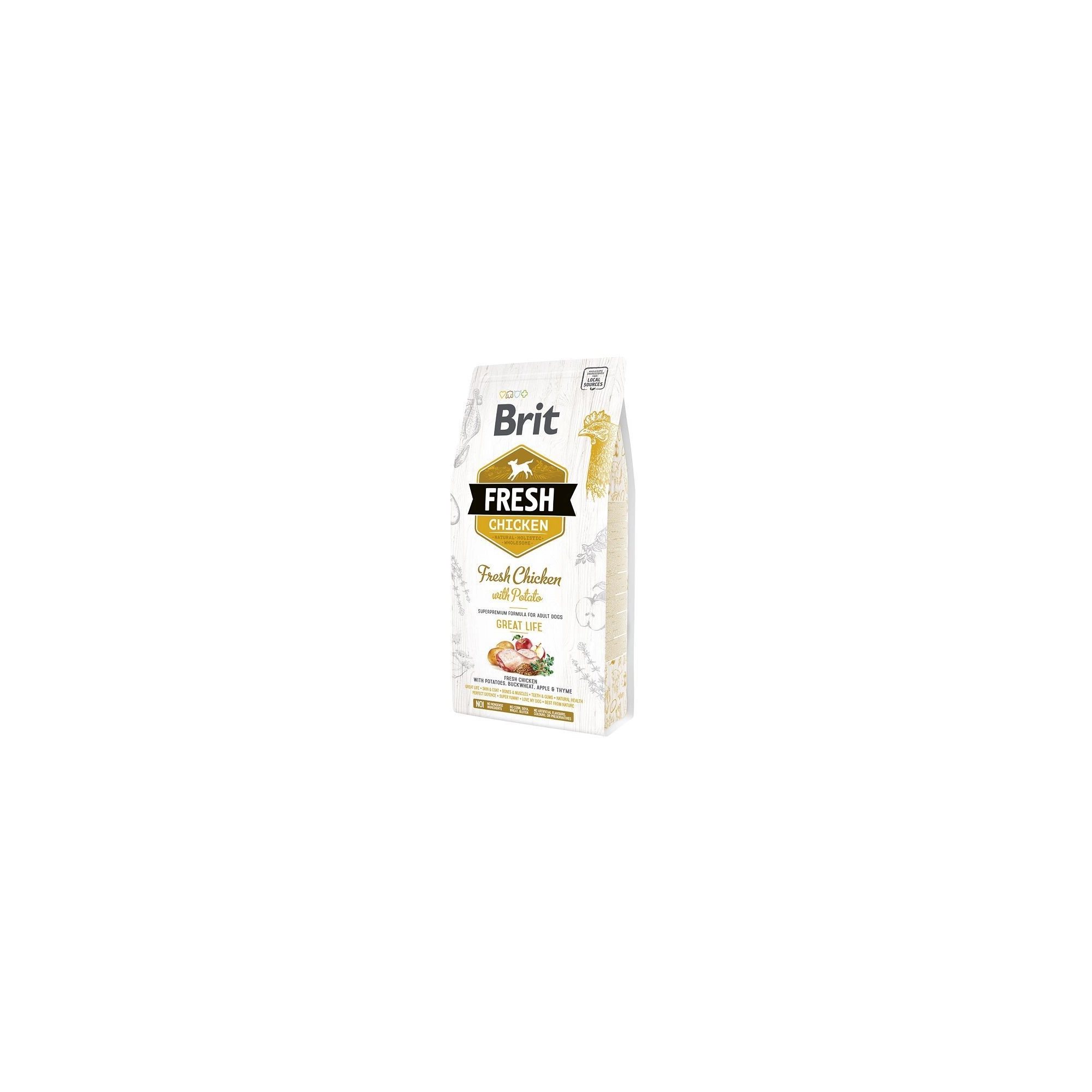 Brit Fresh Chicken with Potato Adult Great Life kutyatáp 2,5 kg