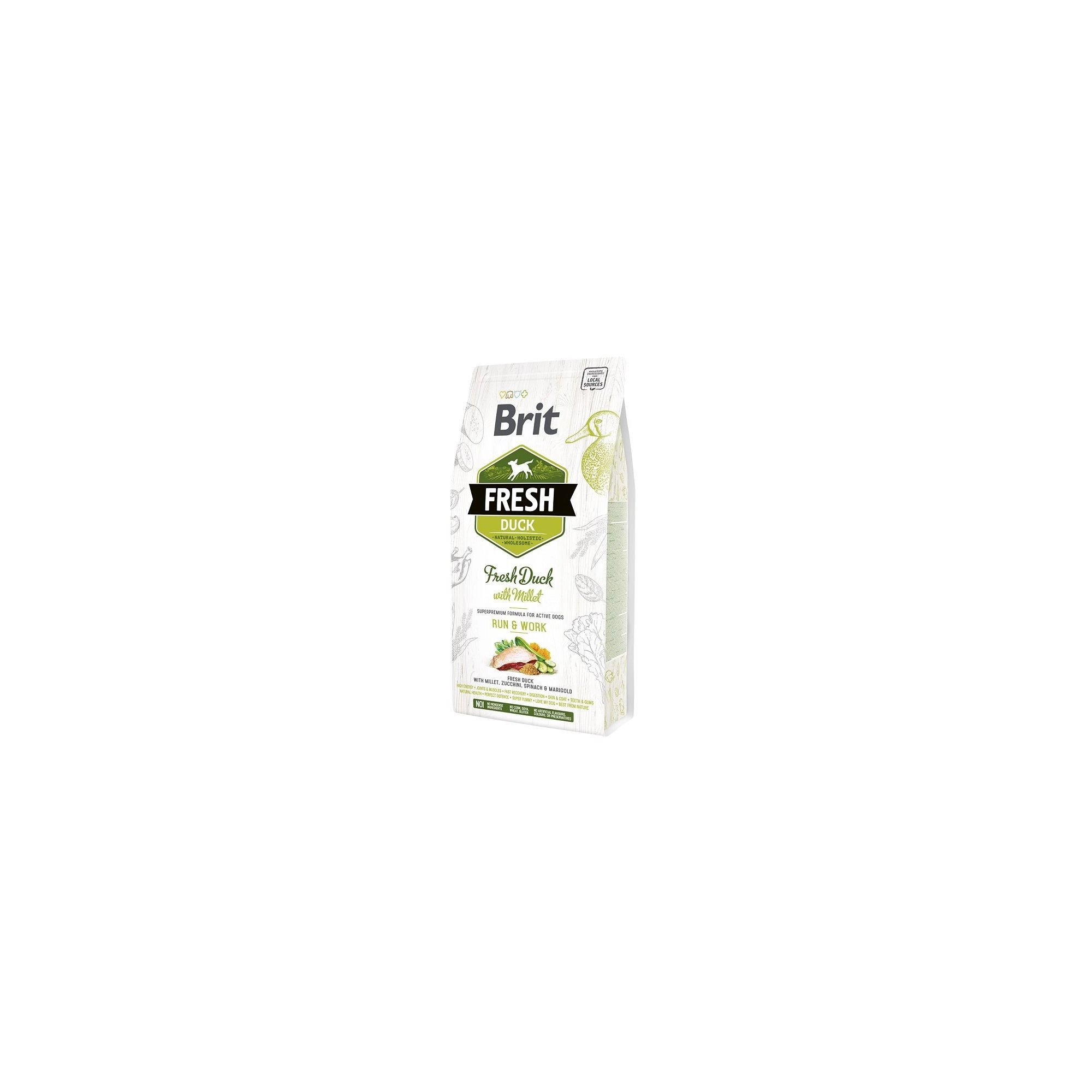 Brit Fresh Duck with Millet Active Run & Work kutyatáp 2,5 kg