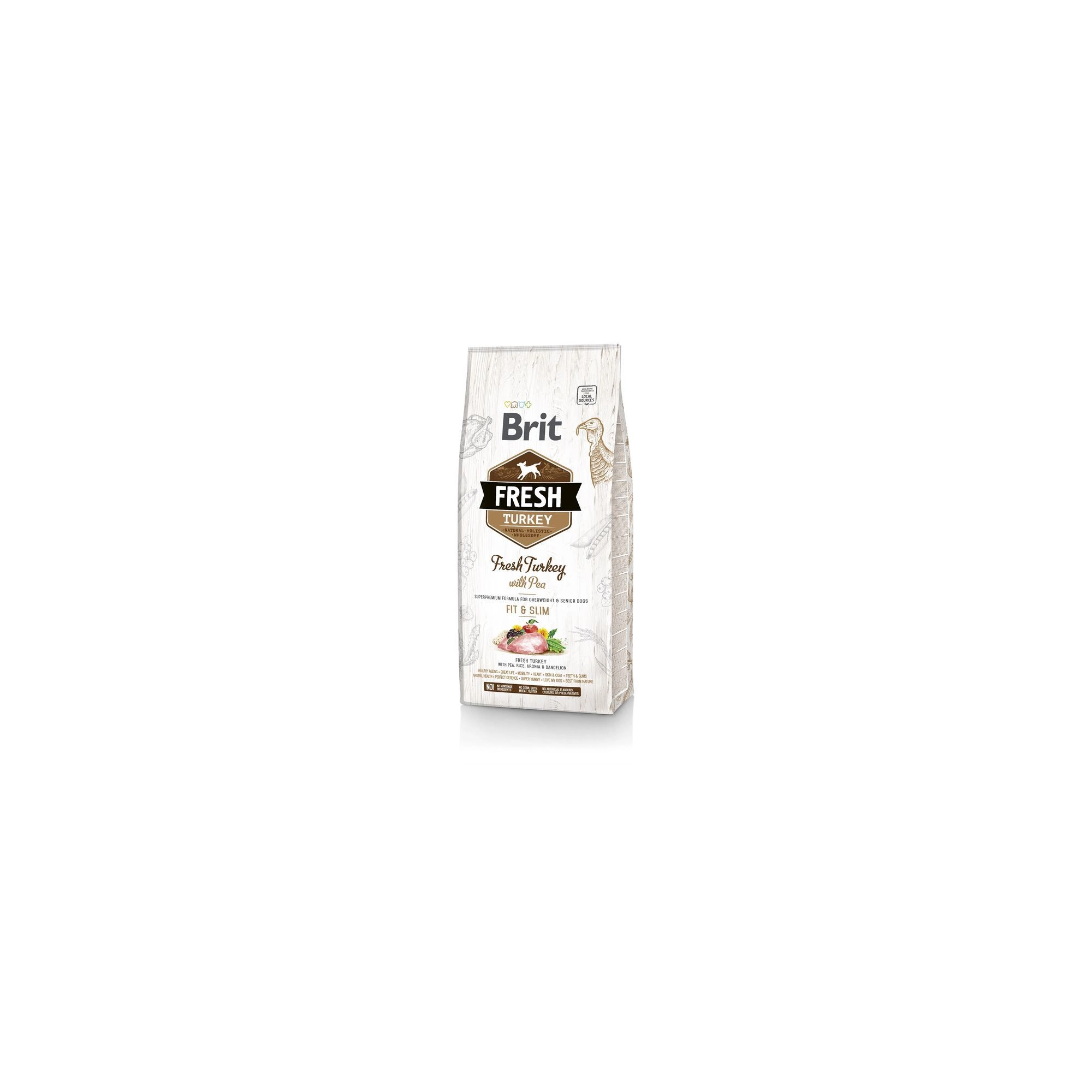 Brit Fresh Turkey with Pea Light Fit & Slim kutyatáp 12 kg