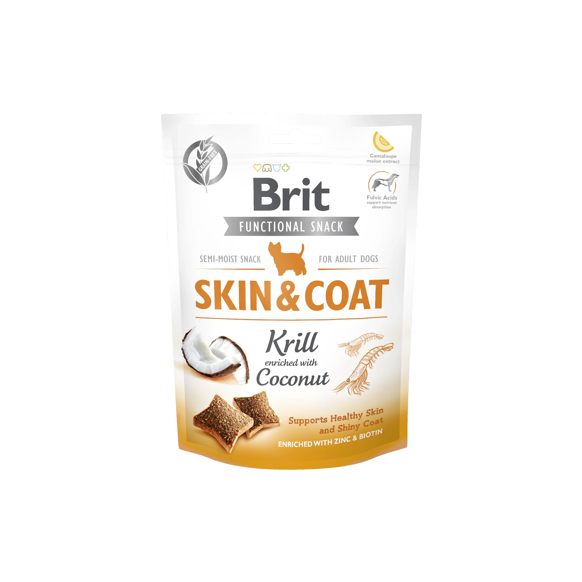 Brit Functional Snack Skin & Coat Krill jutalomfalat 150g