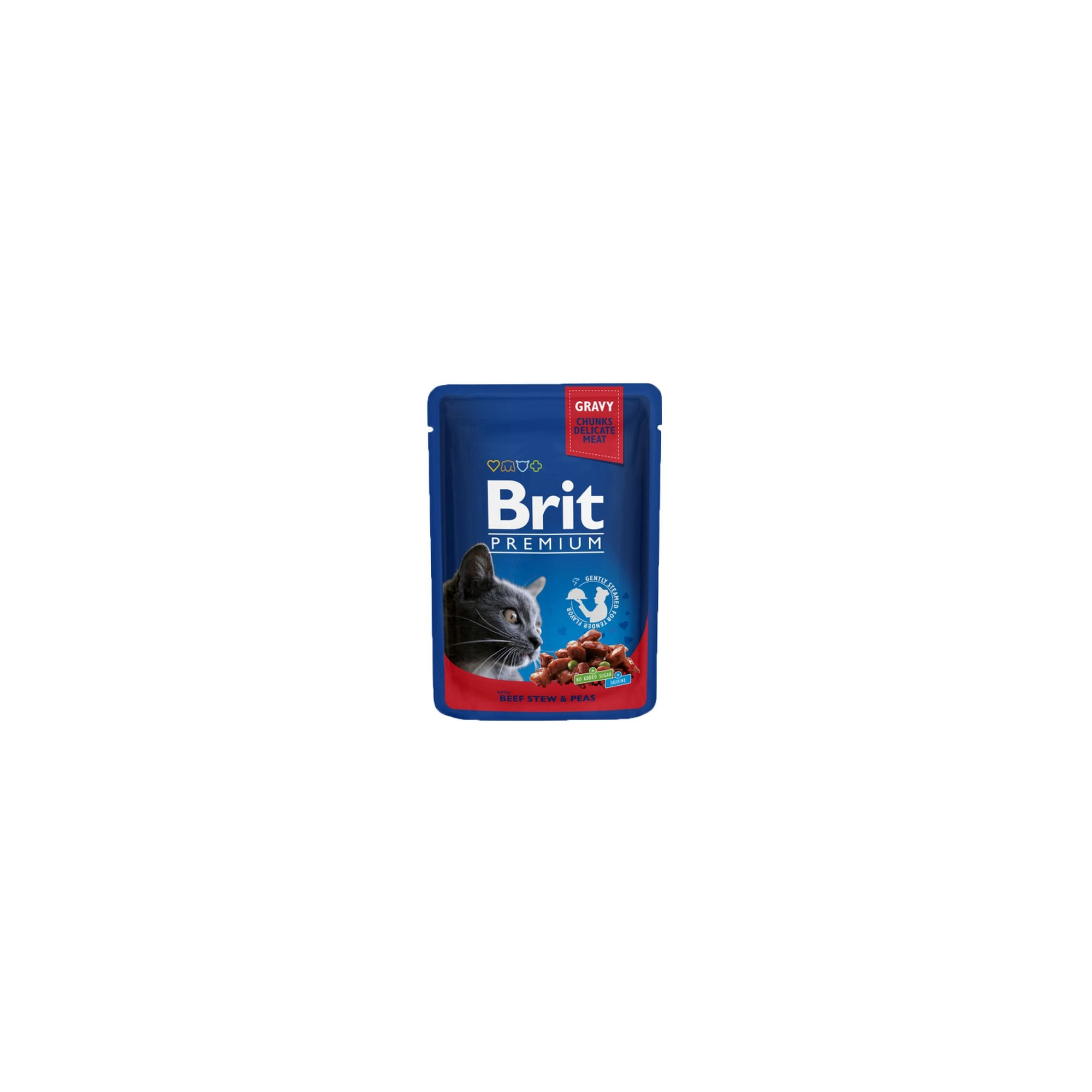 Brit Premium Cat alutasak Marha/borsó 100g