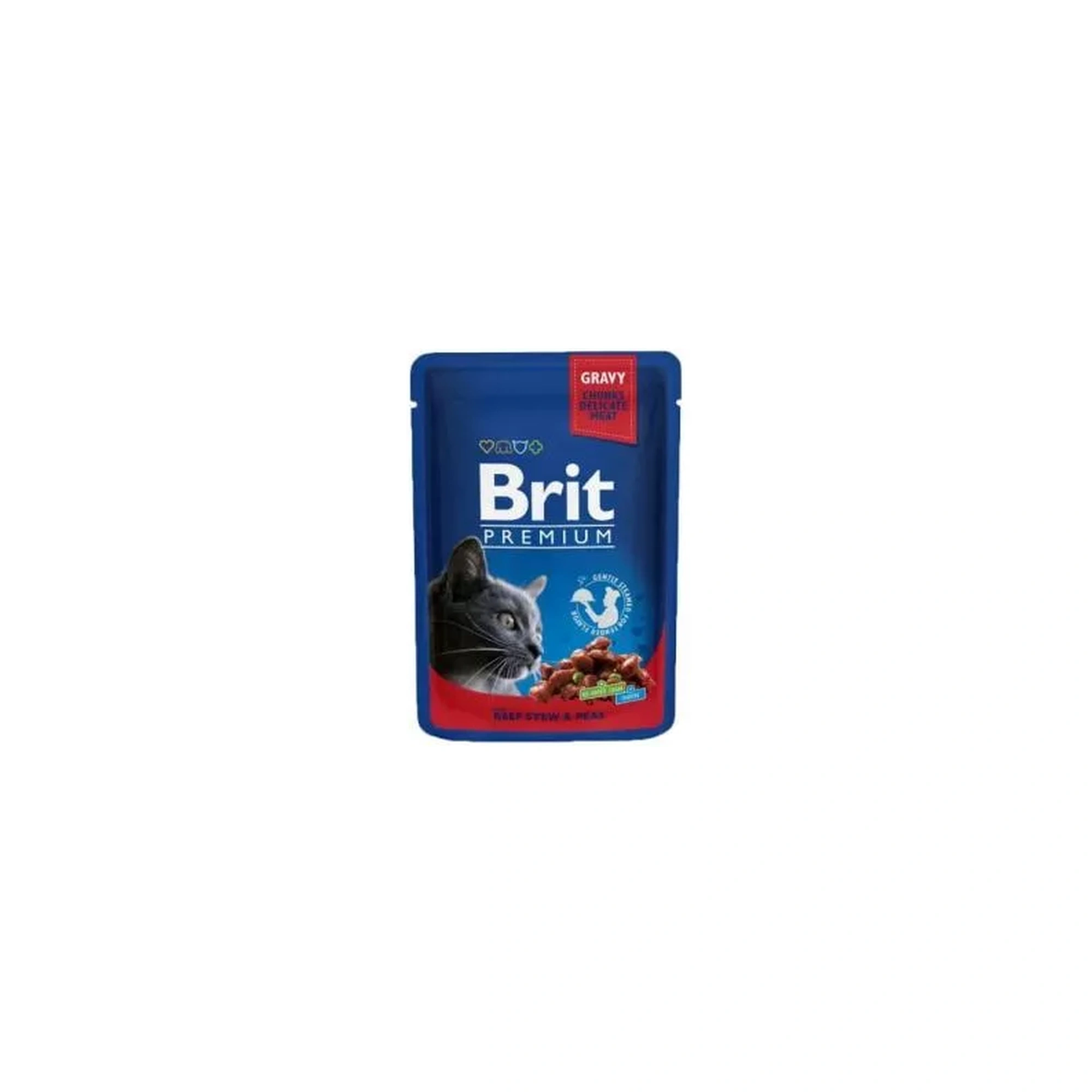 Brit Premium Cat alutasak Marha/borsó 100g