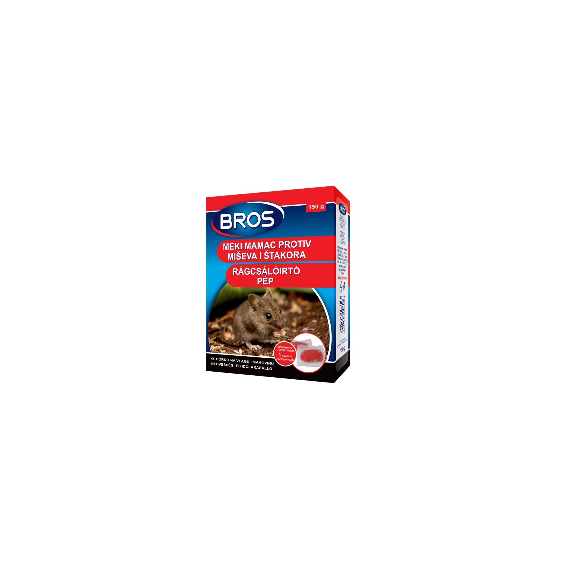 Bros Rágcsálóirtó pép 150 g 29 ppm