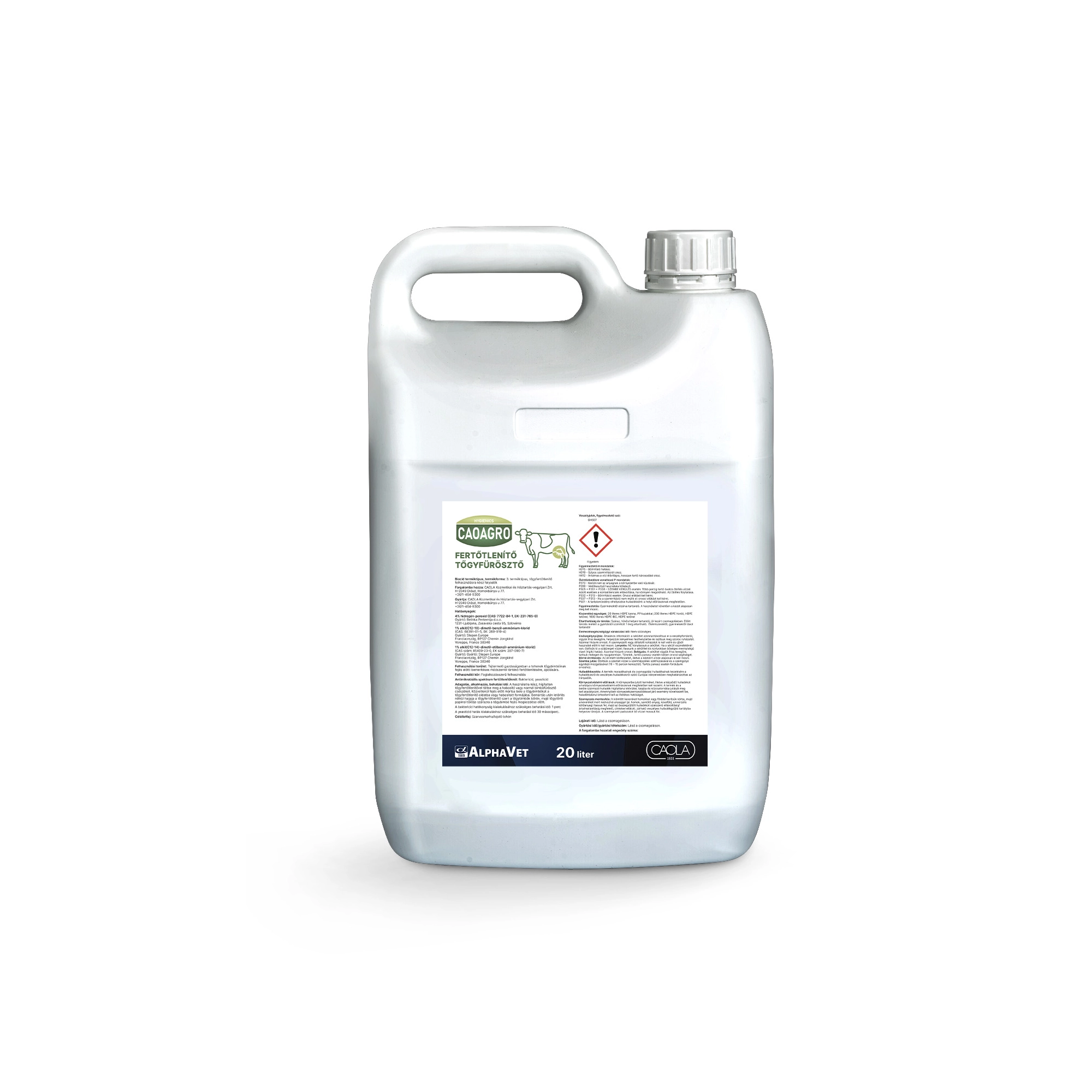 CaoAgro Plus 20 l fertőtlenítő tőgyelőfürösztő