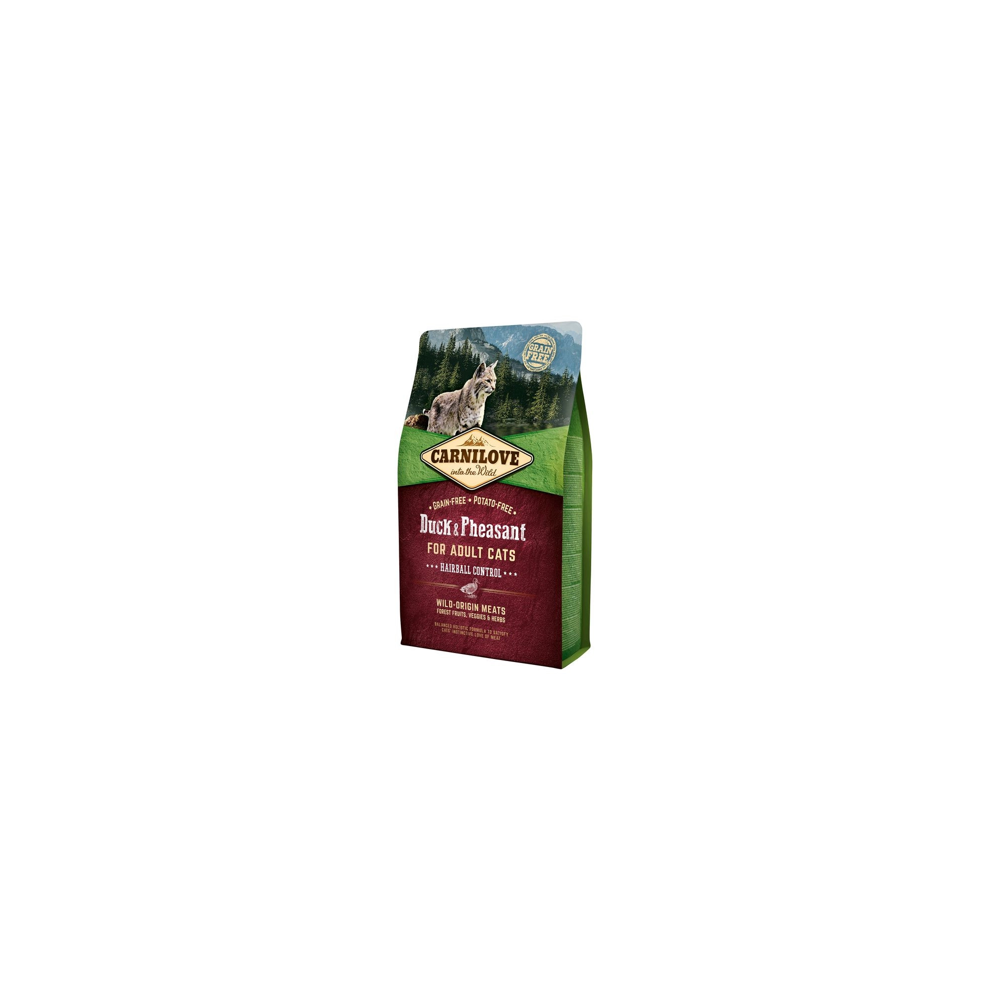 Carnilove Cat Adult Duck & Pheasant Hairball Control- Kacsa és Fácán Hússal 2kg