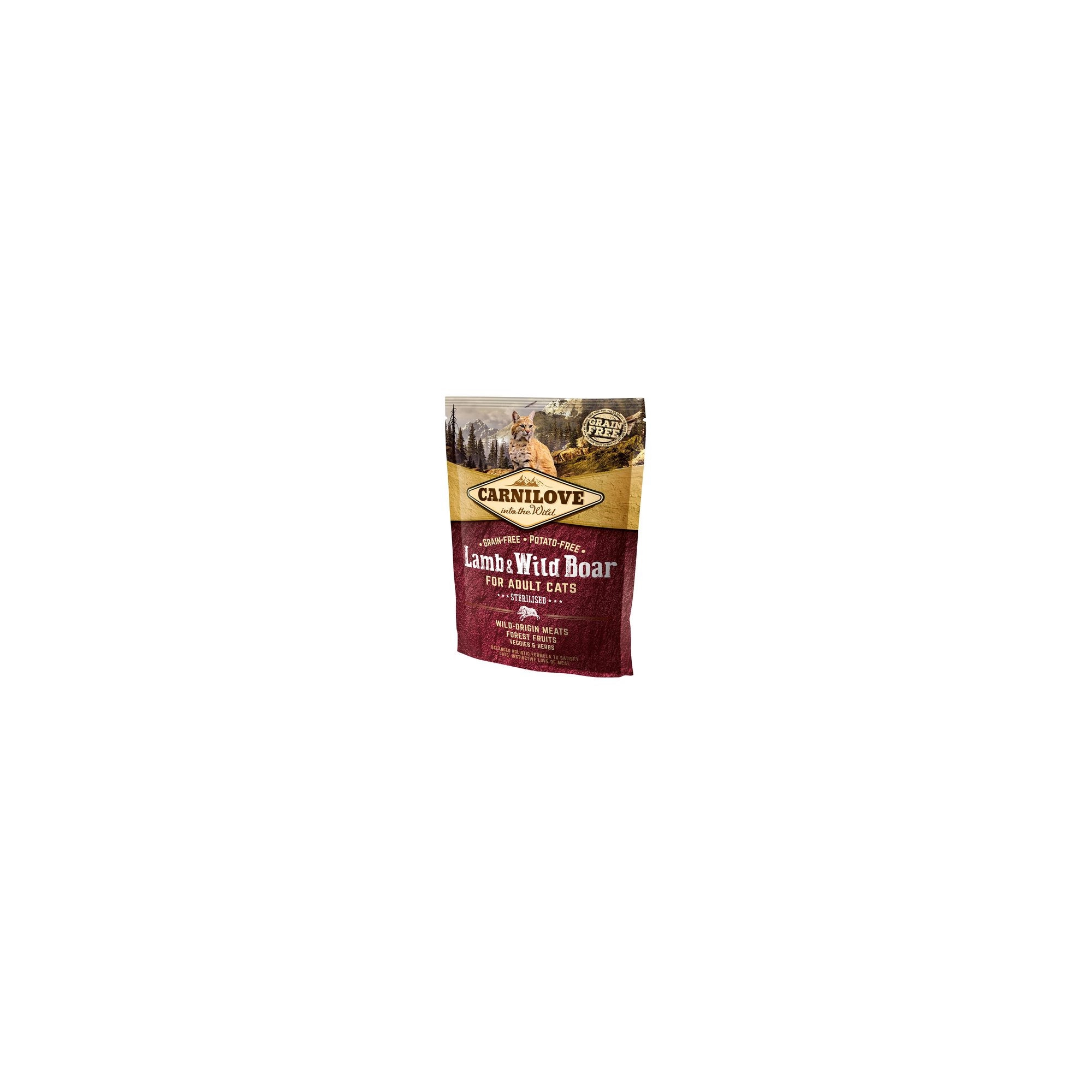 Carnilove Cat Adult Lamb & Wild Boar Sterilised- Bárány & vaddisznó Hússal 400g