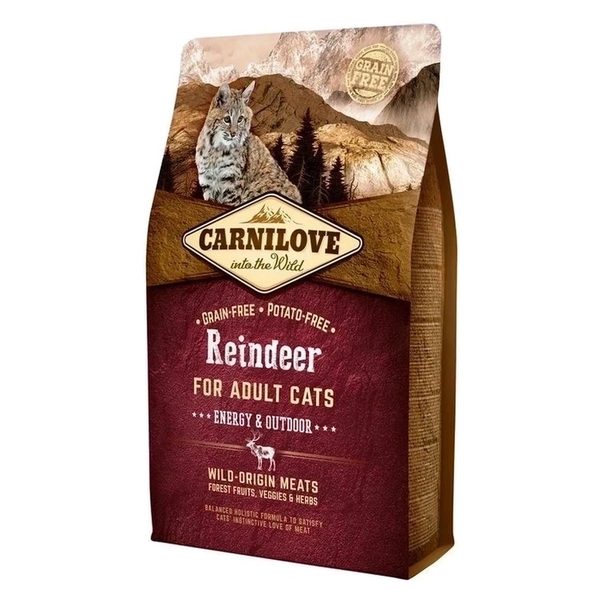 Carnilove Cat Adult Reindeer Energy & Outdoor- Rénszarvas Hússal 2kg