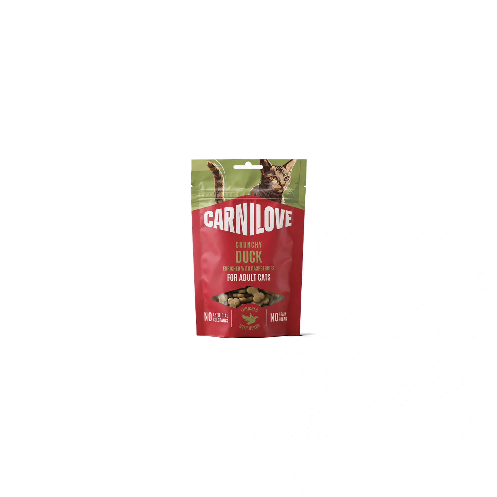 Carnilove Cat Crunchy Snack Duck enriched with Raspberries - Kacsával és Málnával 50g