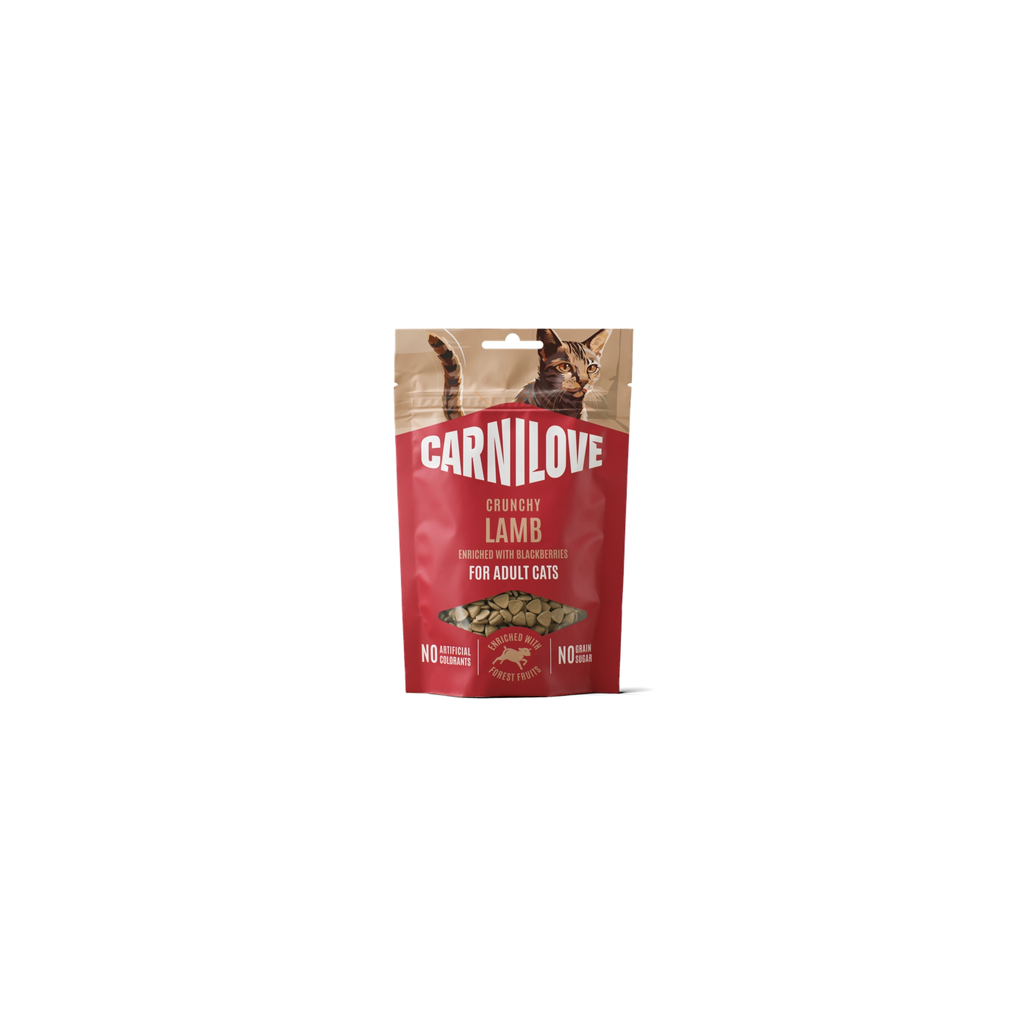 Carnilove Cat Crunchy Snack Lamb enriched with Blackberries - Báránnyal és Szederrel 50g