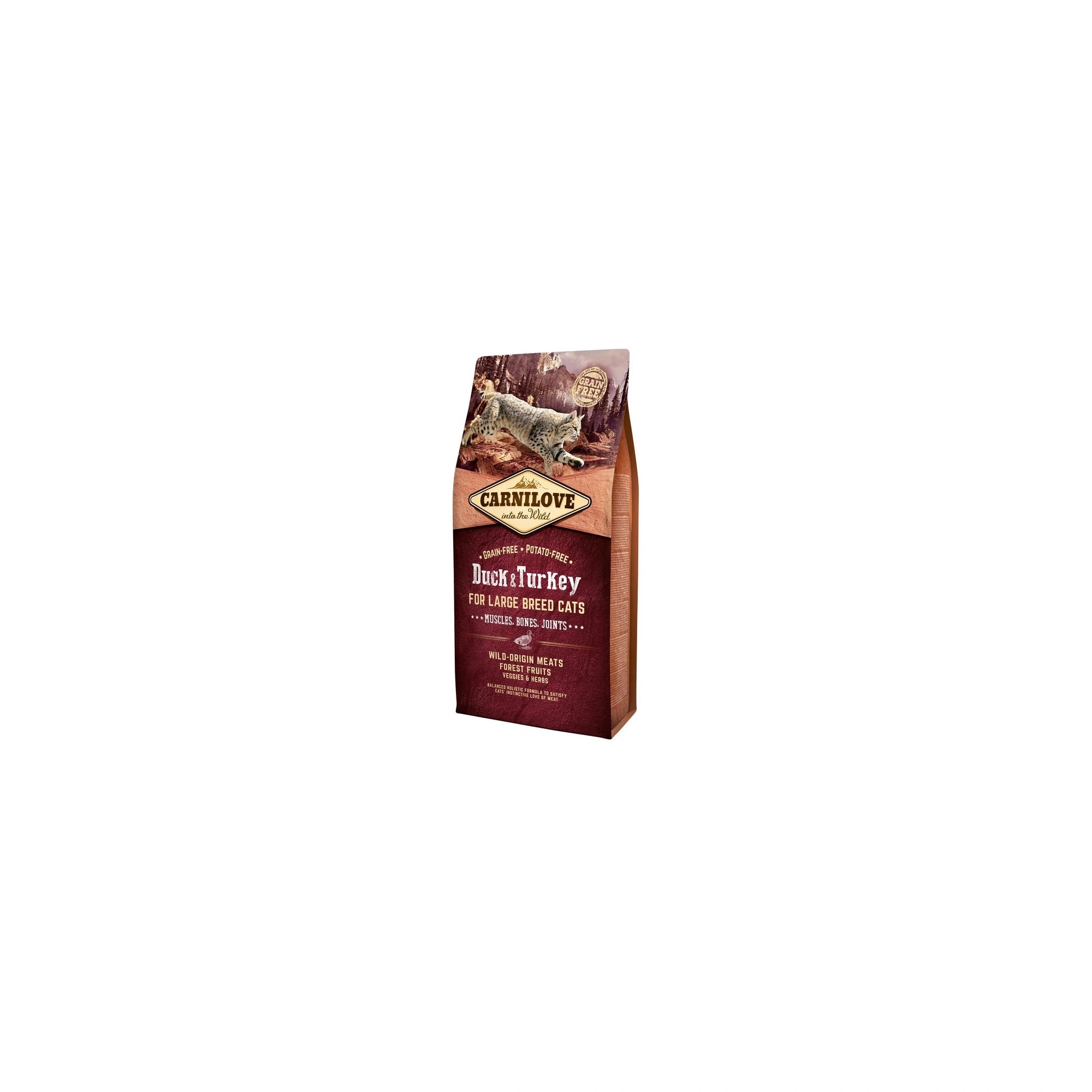 Carnilove Cat Duck & Turkey Large Breed – Muscles, Bones, Joints Kacsa és Pulyka Hússal 6kg