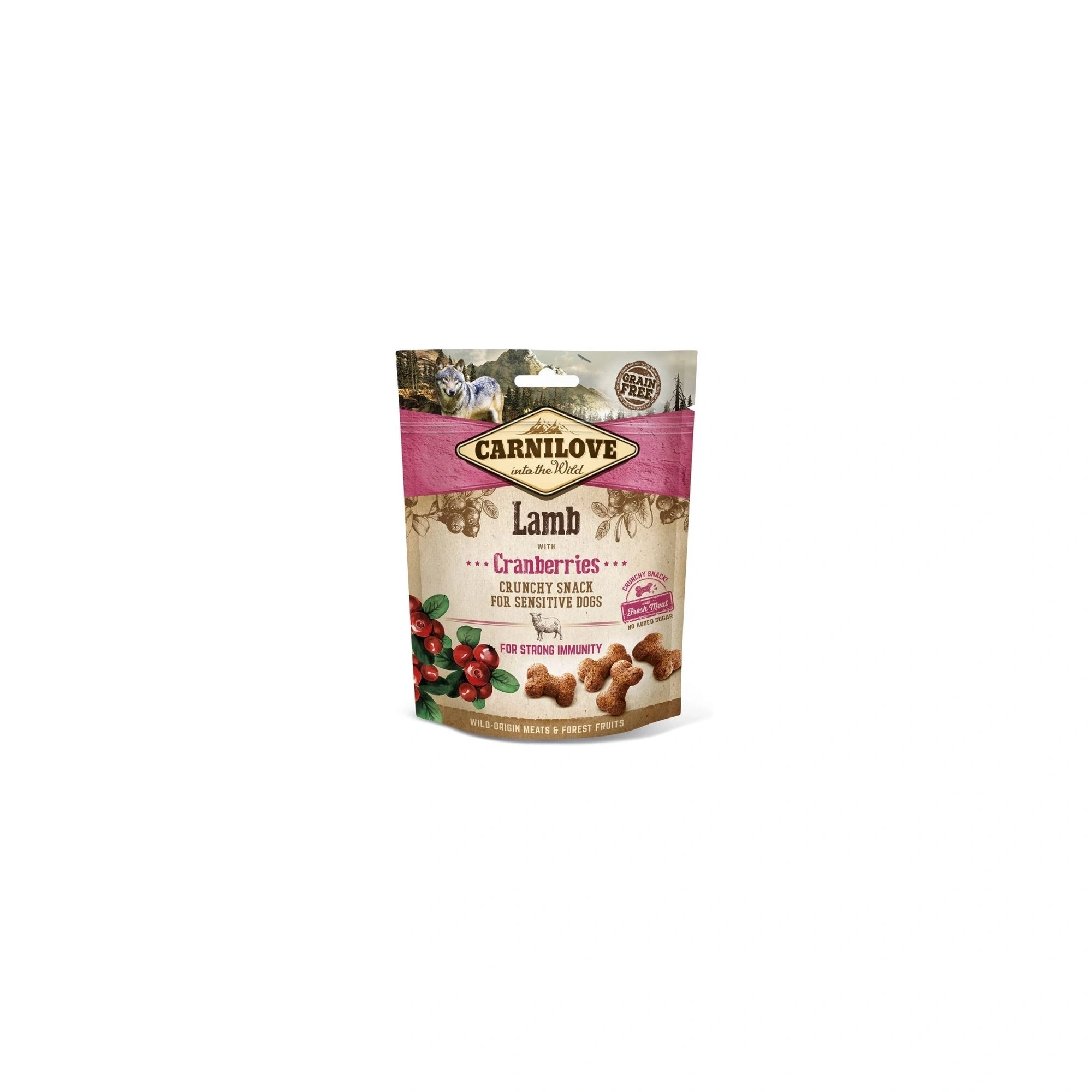 Carnilove Dog Jutalomfalat Crunchy Lamb&cranberries - Bárányhús vörösáfonyával 200g
