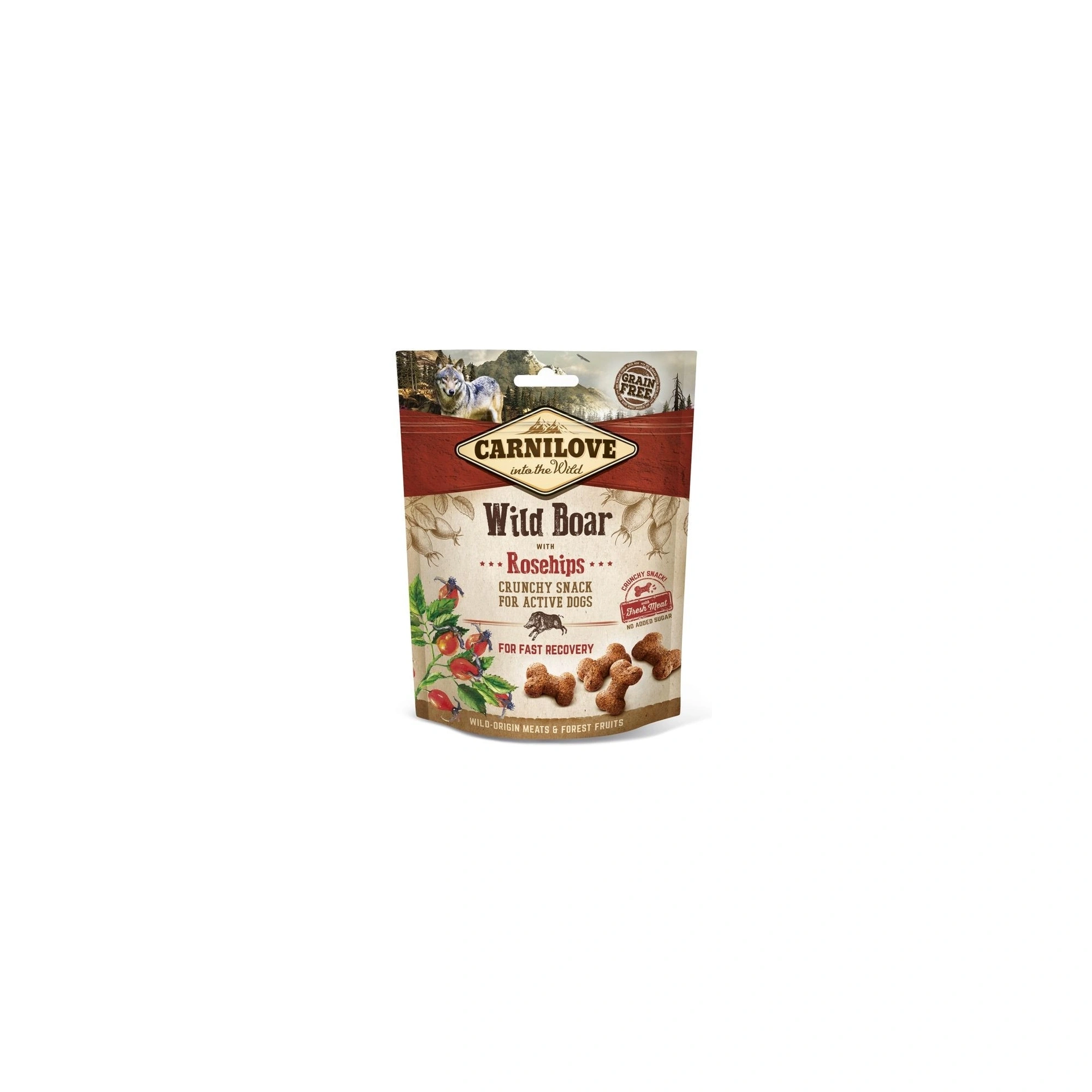 Carnilove Dog Jutalomfalat Crunchy Wild boar&rosehips - Vaddisznóhús csipkebogyóval 200g