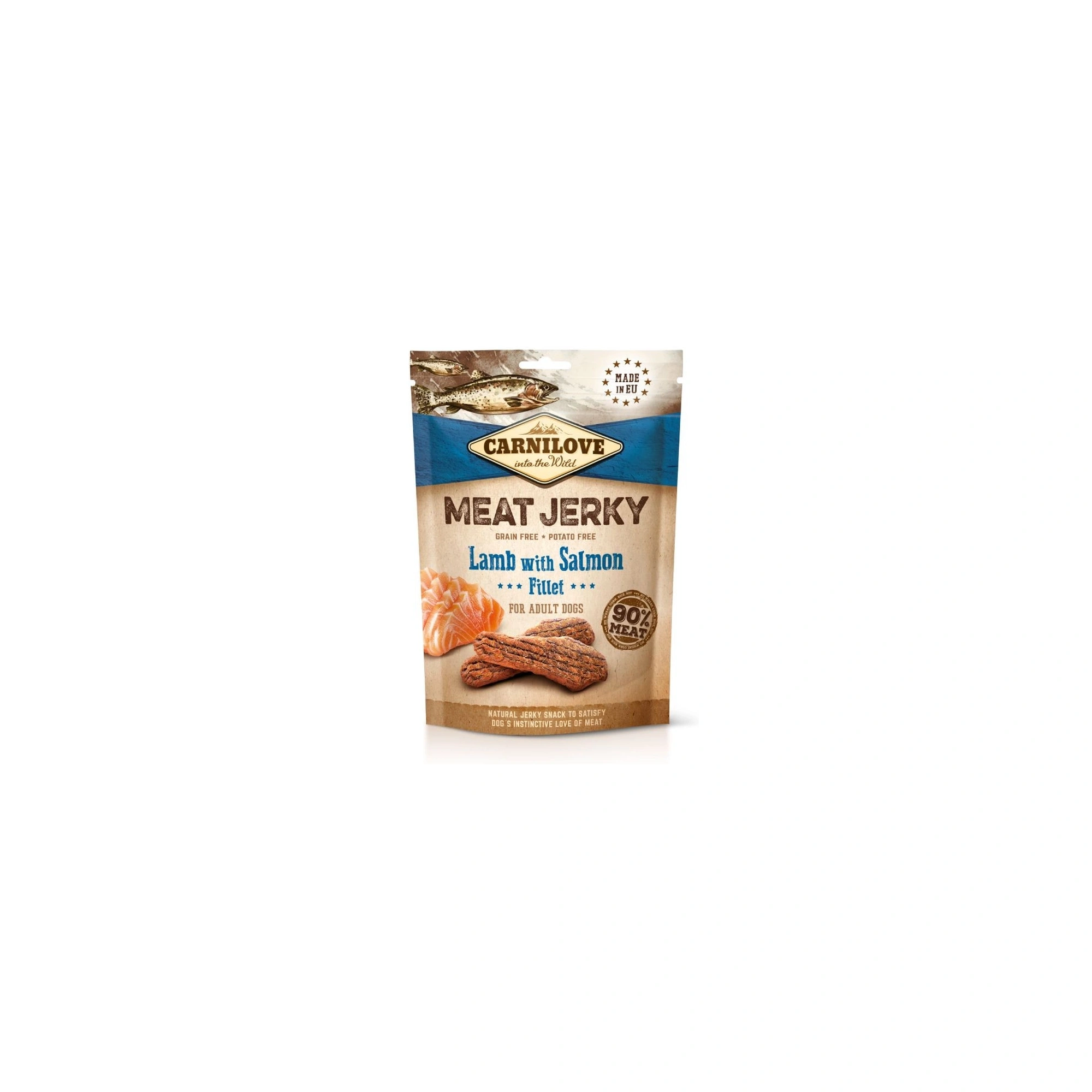 Carnilove Dog Jutalomfalat Jerky Lamb&Salmon Fillet – bárány lazac filével 100g
