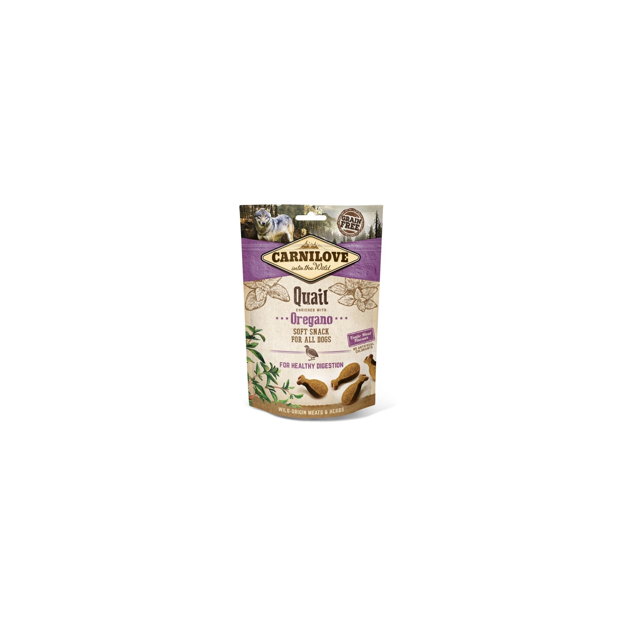 Carnilove Dog Jutalomfalat Semi Moist Quail&oregano - Fürj oregánóval 200g