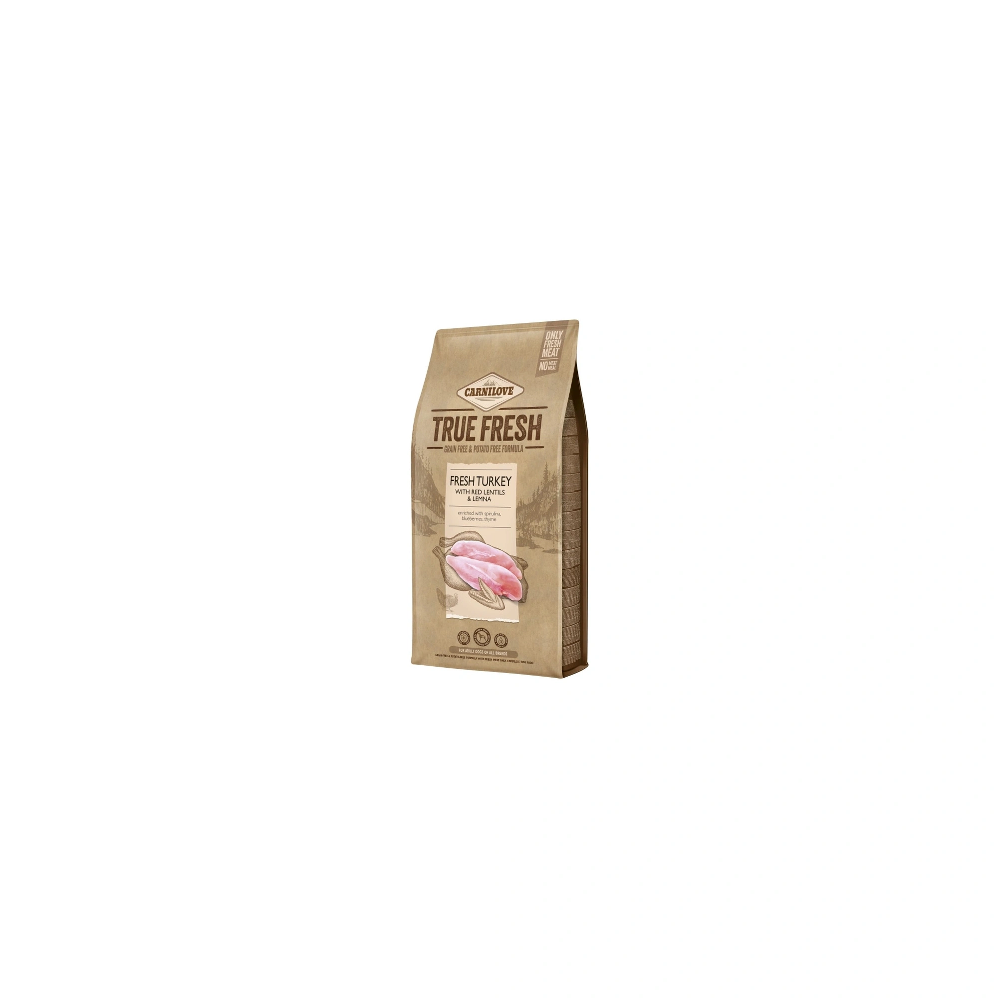Carnilove True Fresh kutyatáp - Pulyka, vöröslencse és békalencse 11,4kg
