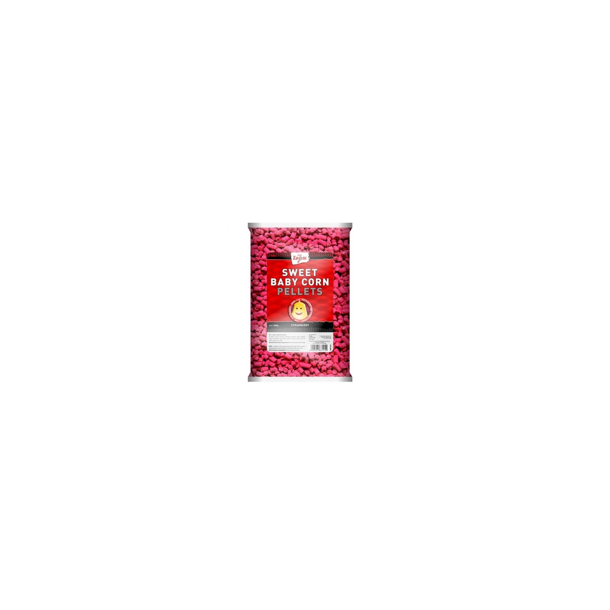 CarpZoom Bébikukorica pellet, eper, 800 g