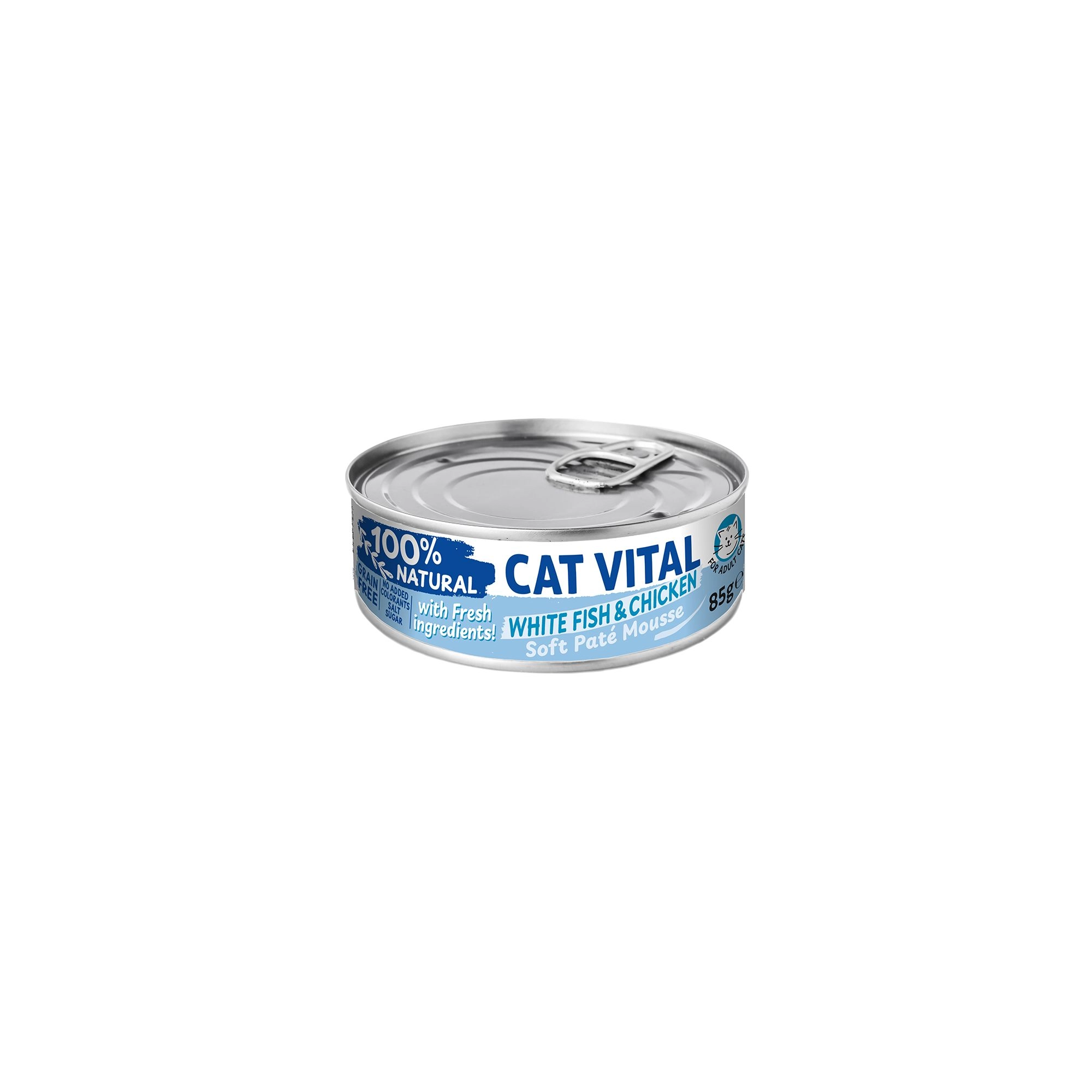 Cat Vital konzerv mousse fehér hallal és csirkével felnőtt macskáknak 85g