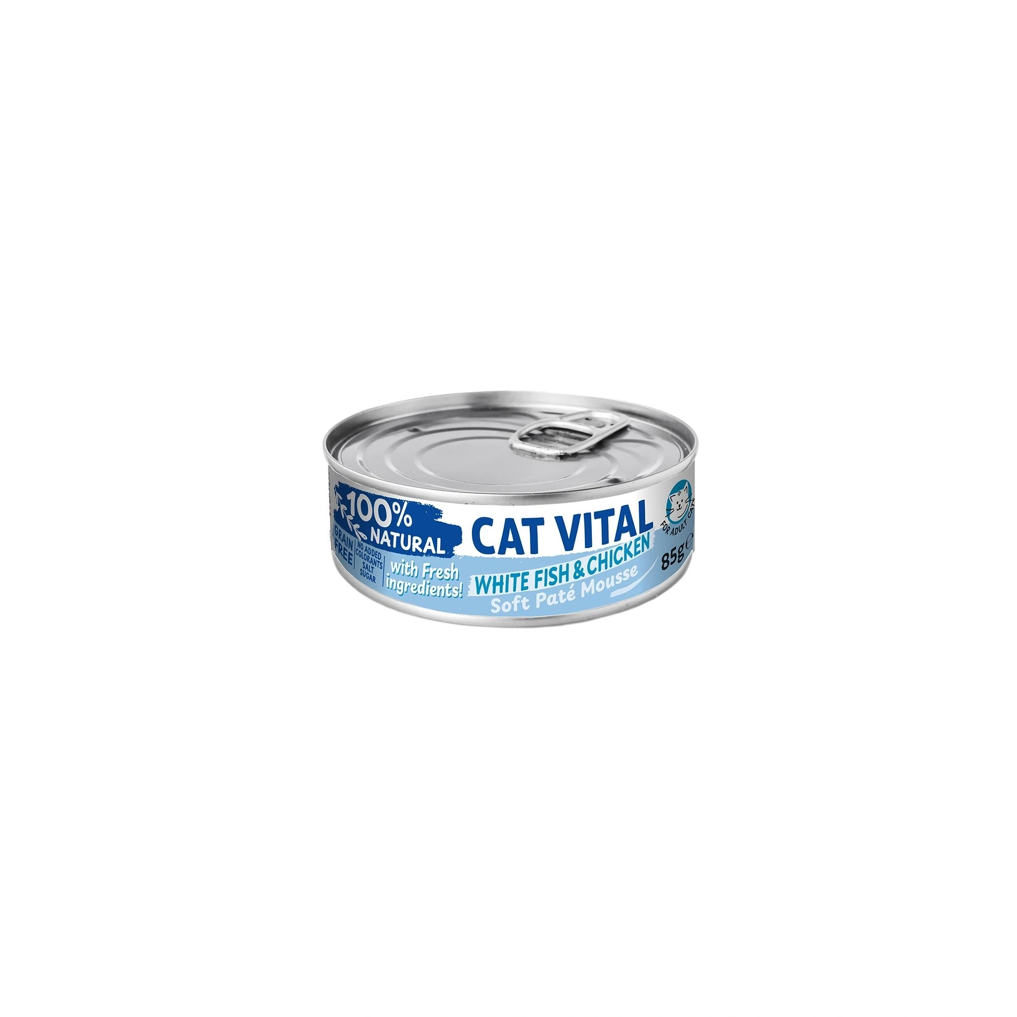 Cat Vital konzerv mousse fehér hallal és csirkével felnőtt macskáknak 85g