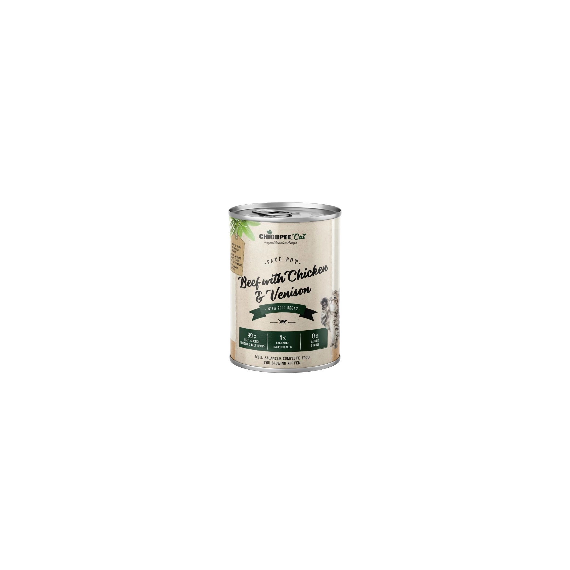 Chicopee konzerv Kitten Cat Paté marha, csirke és vad 400g
