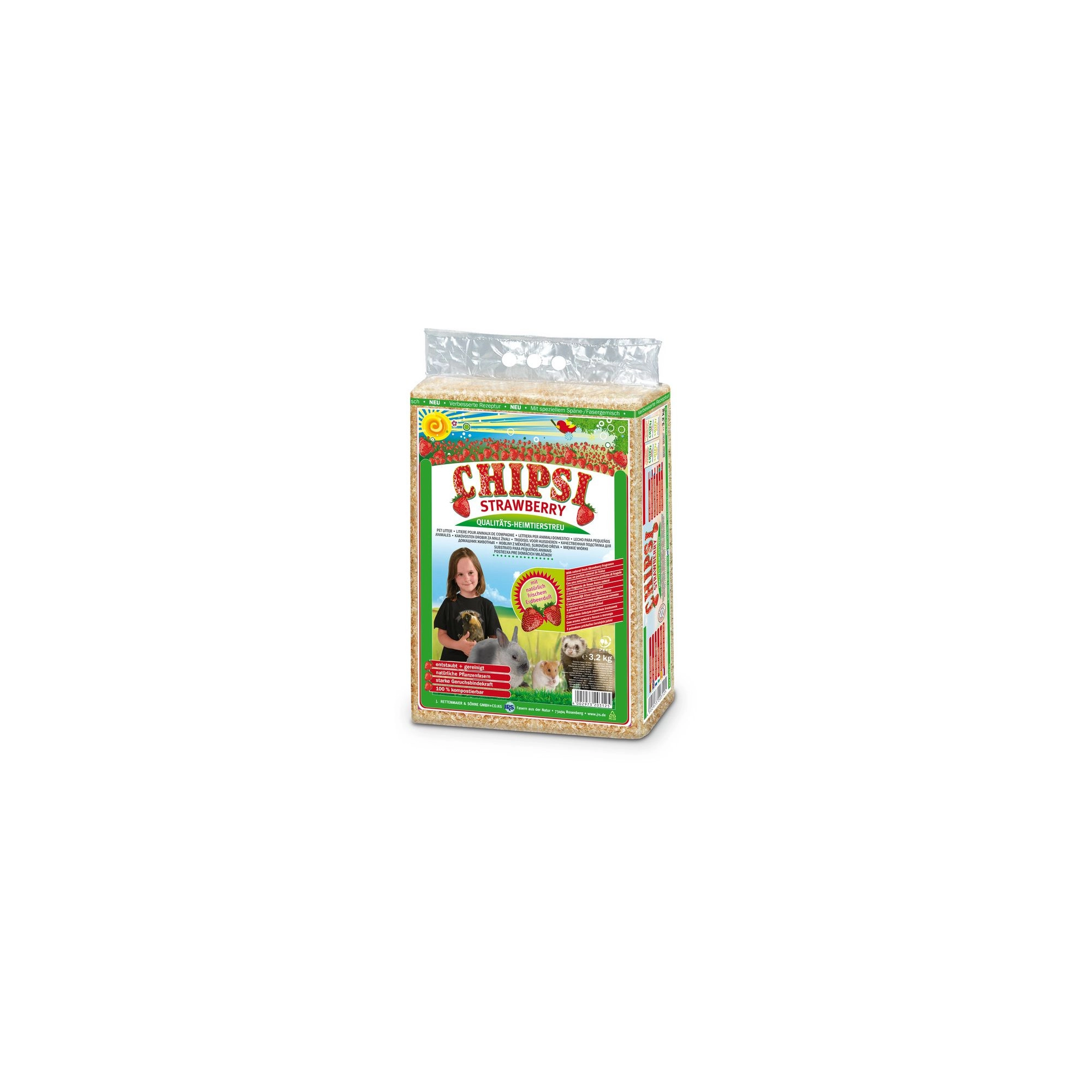 Chipsi Forgács Epres 60l, 3,2kg