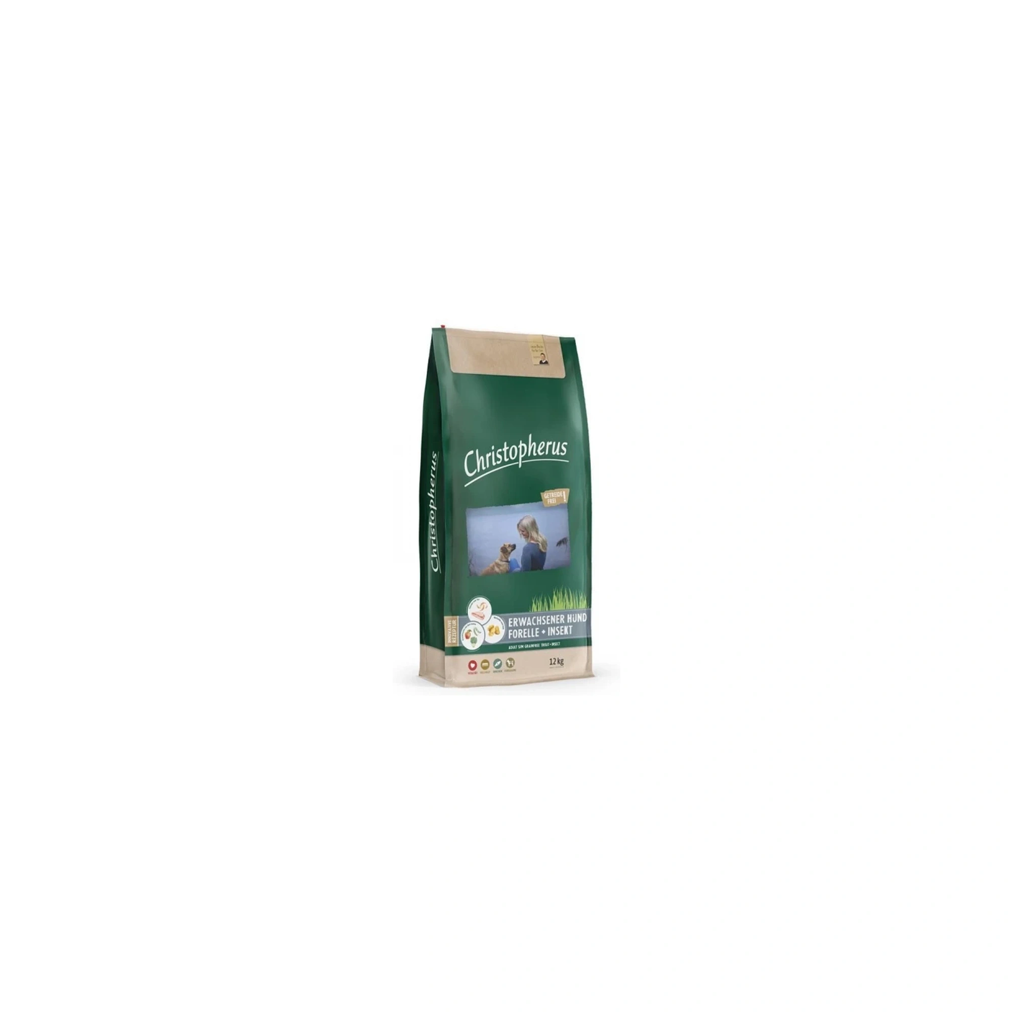 Christopherus Dog Adult Grain Free Pisztráng és rovar Small & medium 12kg