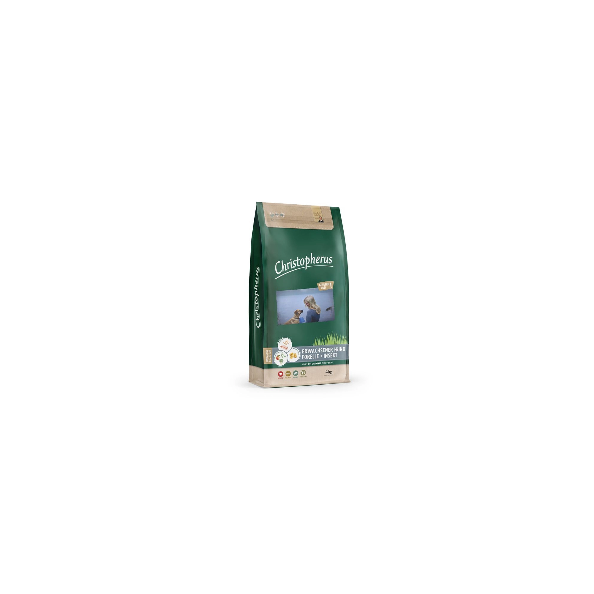 Christopherus Dog Adult Grain Free Pisztráng és rovar Small & medium 4kg