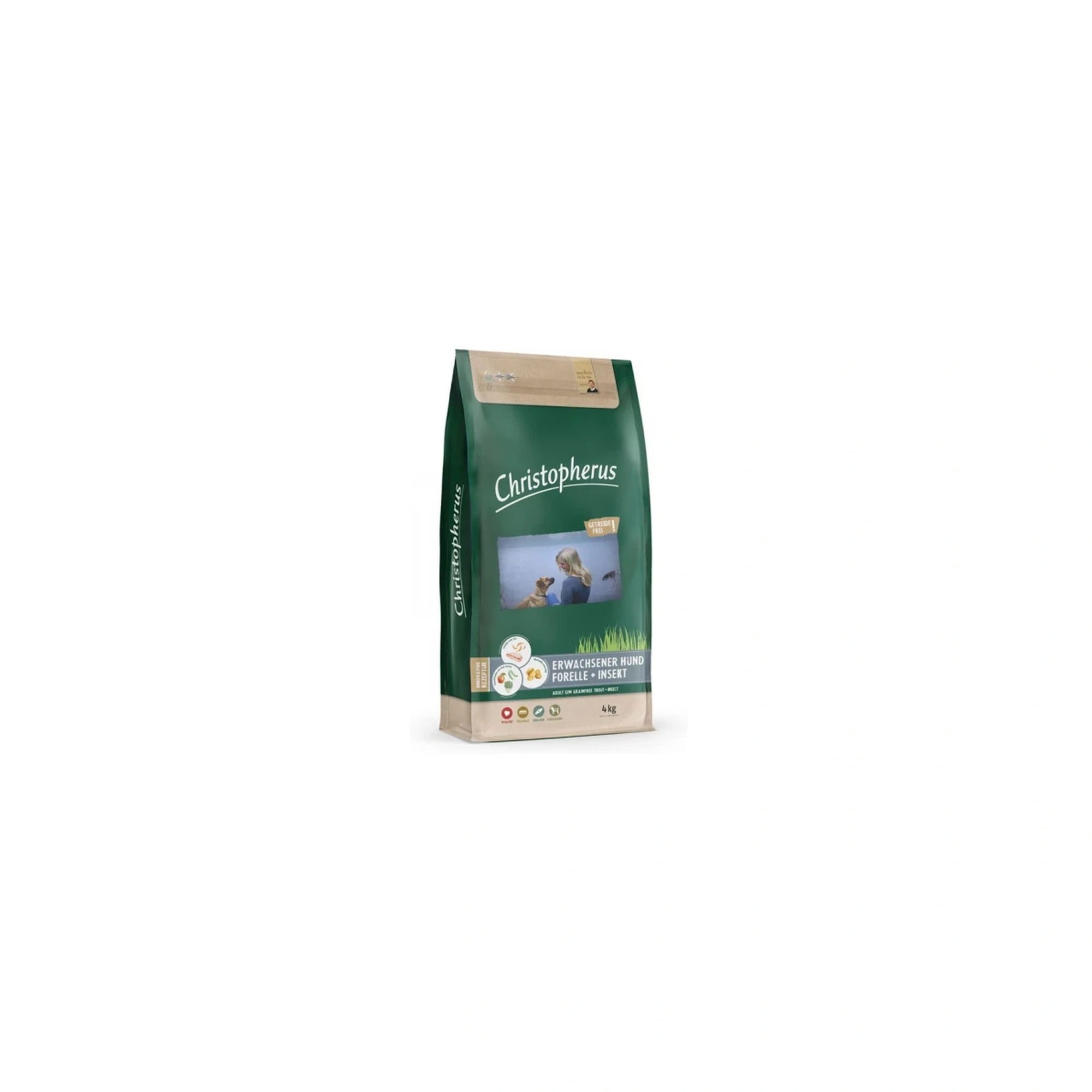 Christopherus Dog Adult Grain Free Pisztráng és rovar Small & medium 4kg