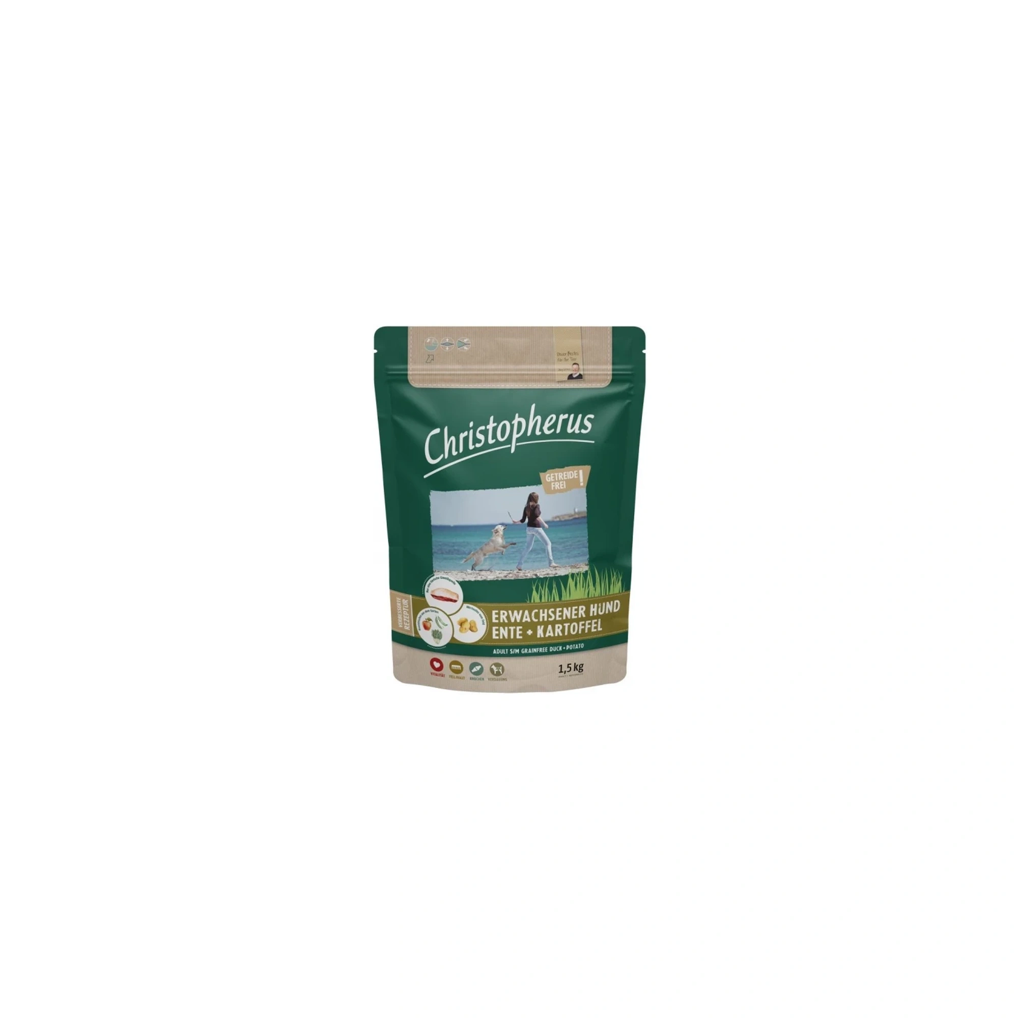 Christopherus Dog Adult Grainfree Kacsa és burgonya Small & medium 1,5kg