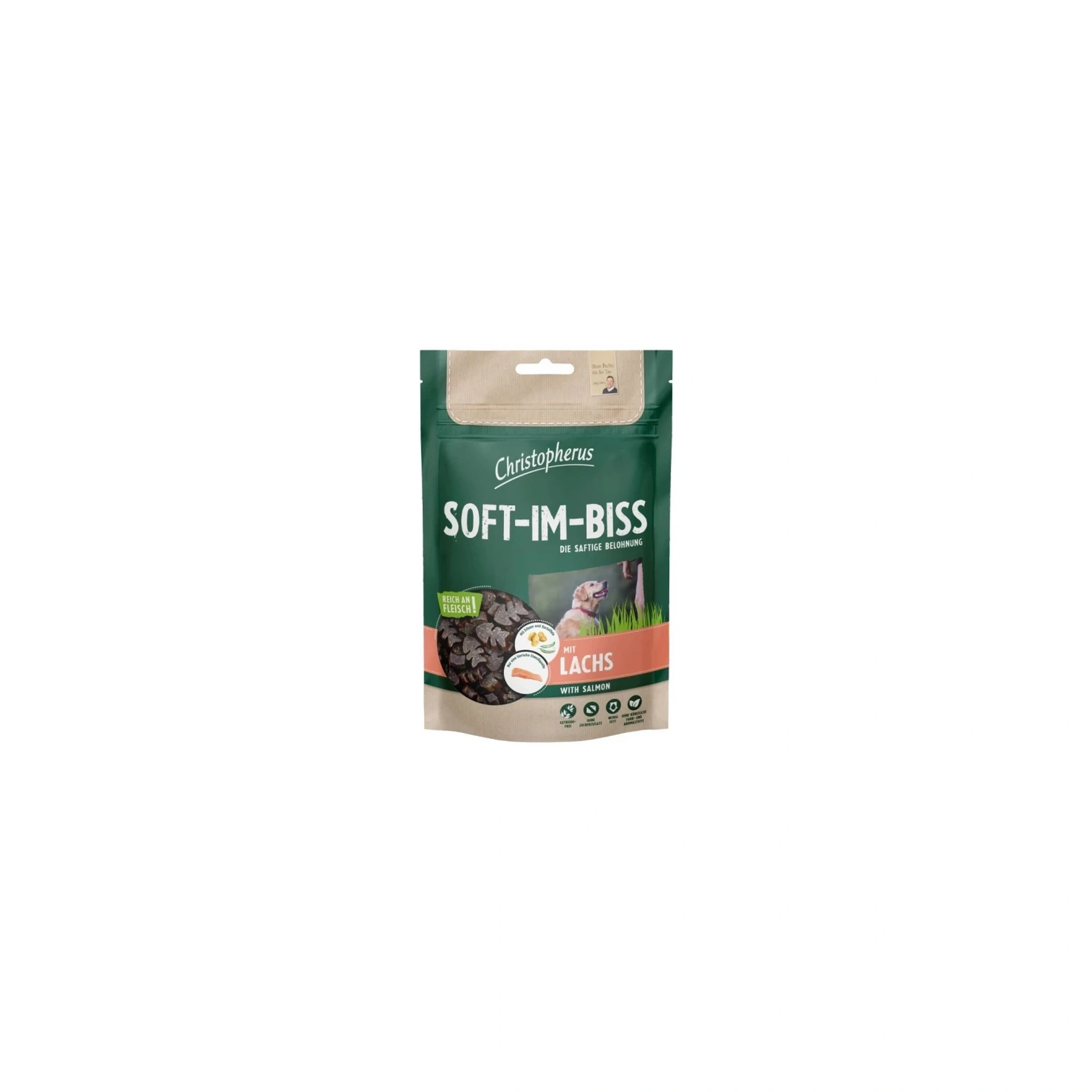 Christopherus Dog Jutalomfalat Grain Free Soft-Im-Biss Lazac 125g