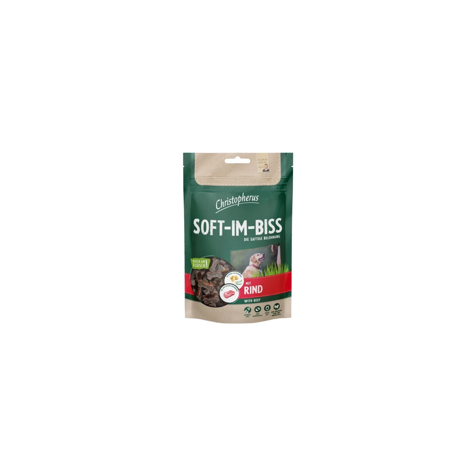 Christopherus Dog Jutalomfalat Grain Free Soft-Im-Biss Marha 125g