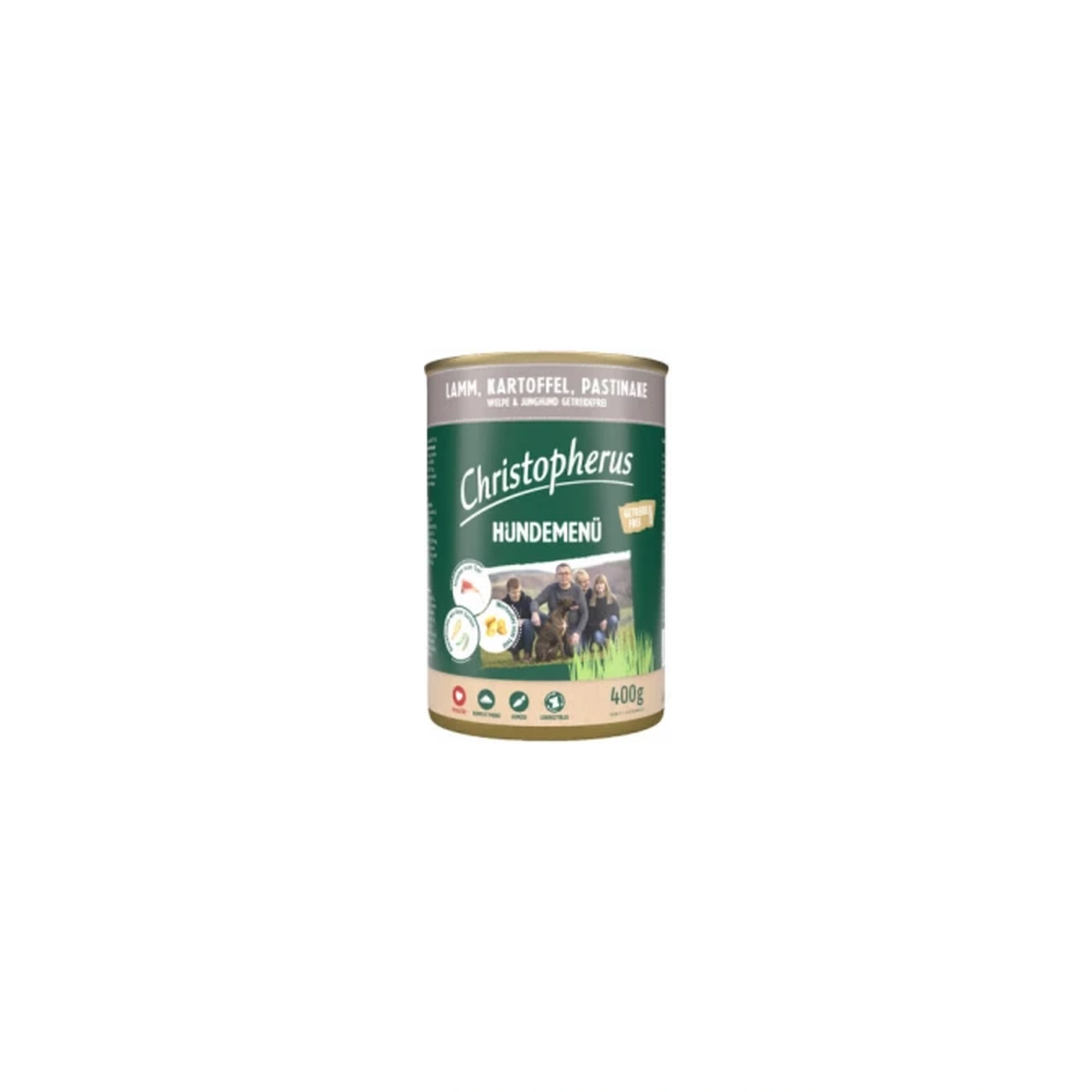 Christopherus Dog konzerv menü Junior bárány, burgonya, paszternák 400g