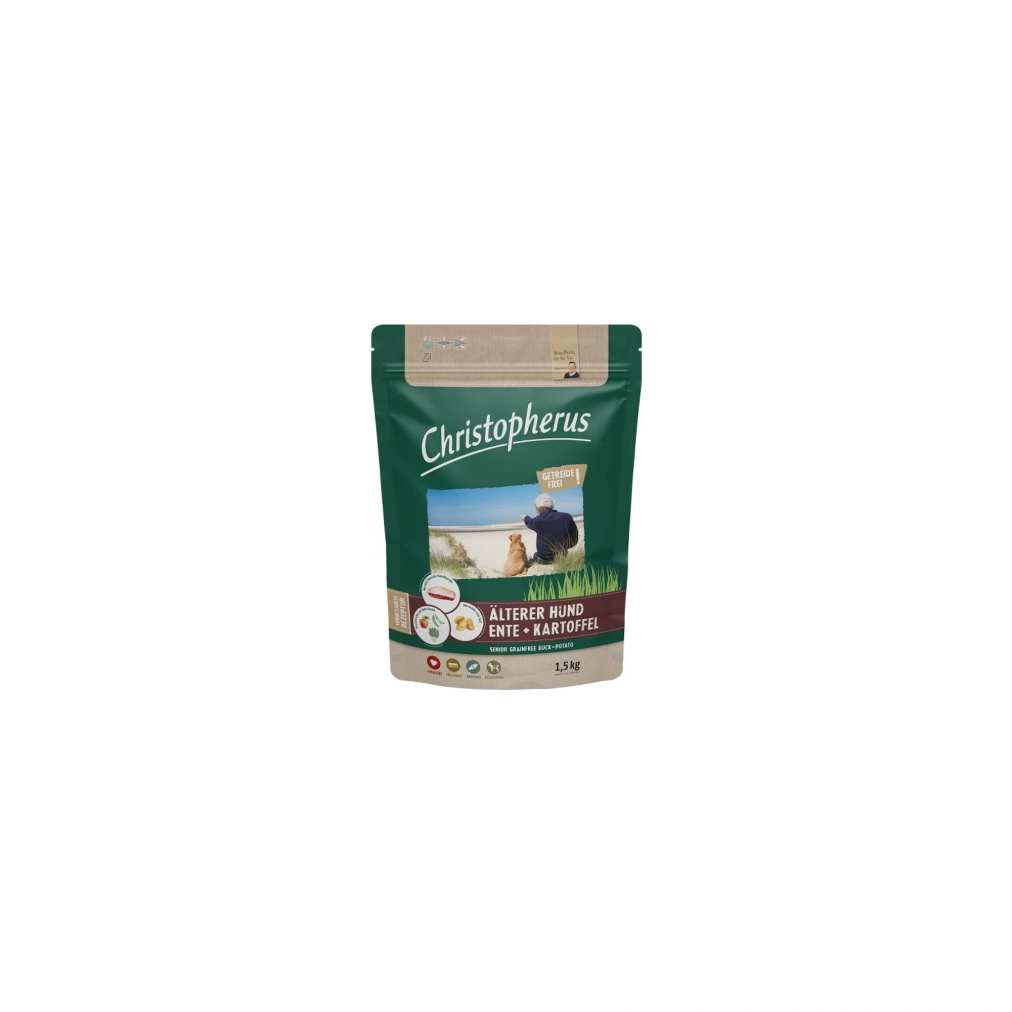 Christopherus Dog Senior Grainfree Kacsa és burgonya 1,5kg