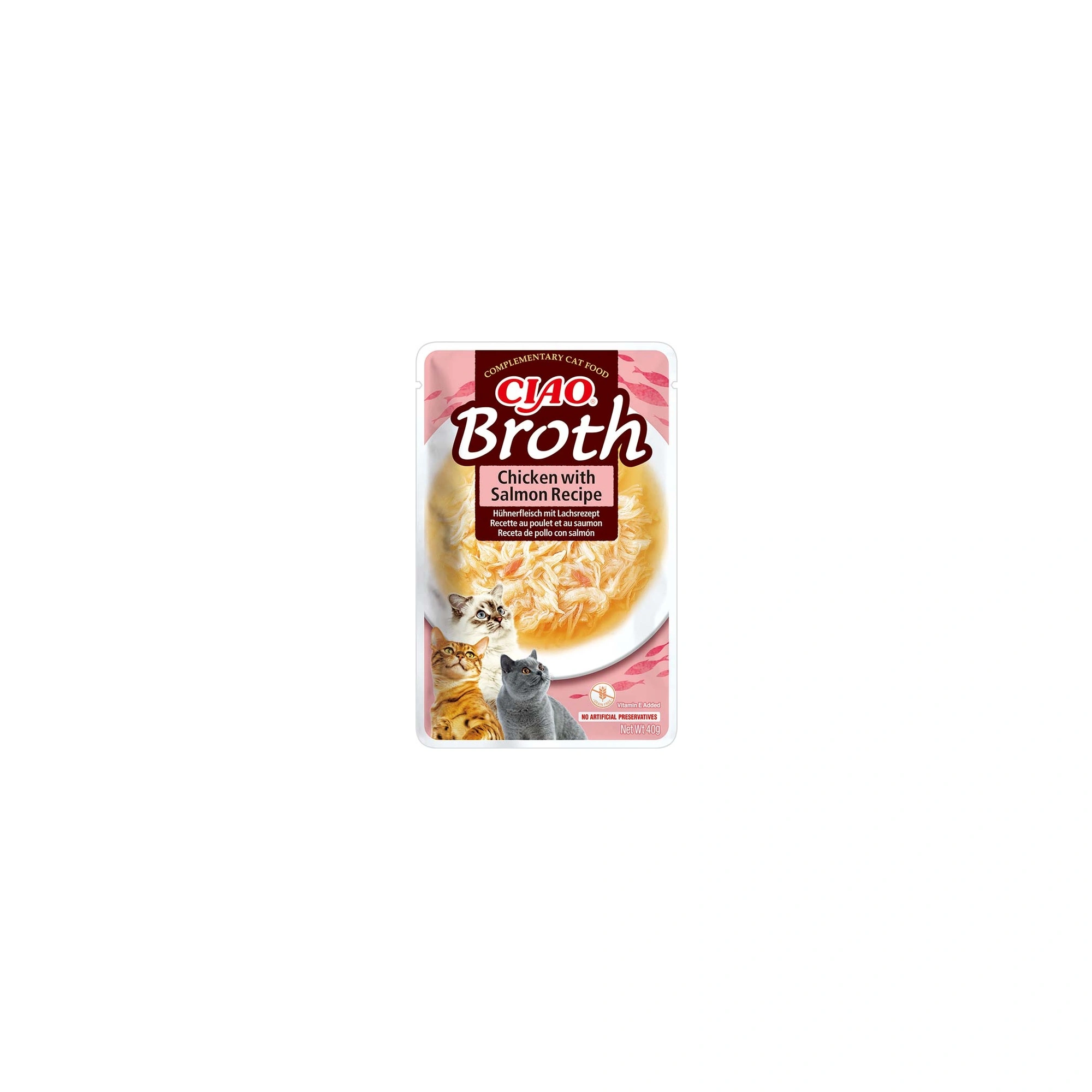 Ciao Broth Macska Húsleves Csirkével és Lazaccal 40g