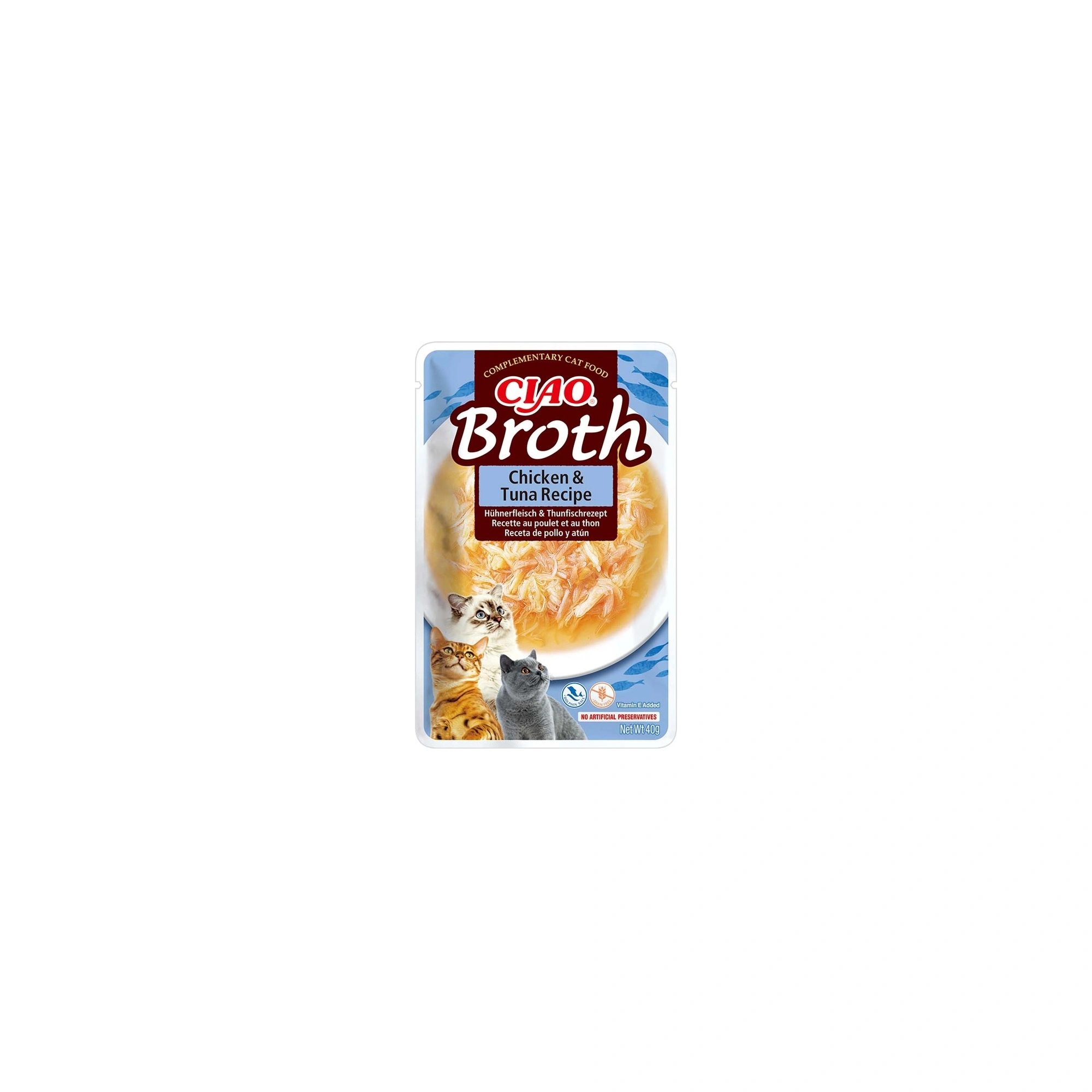 Ciao Broth Macska Húsleves Csirkével és Tonhallal 40g