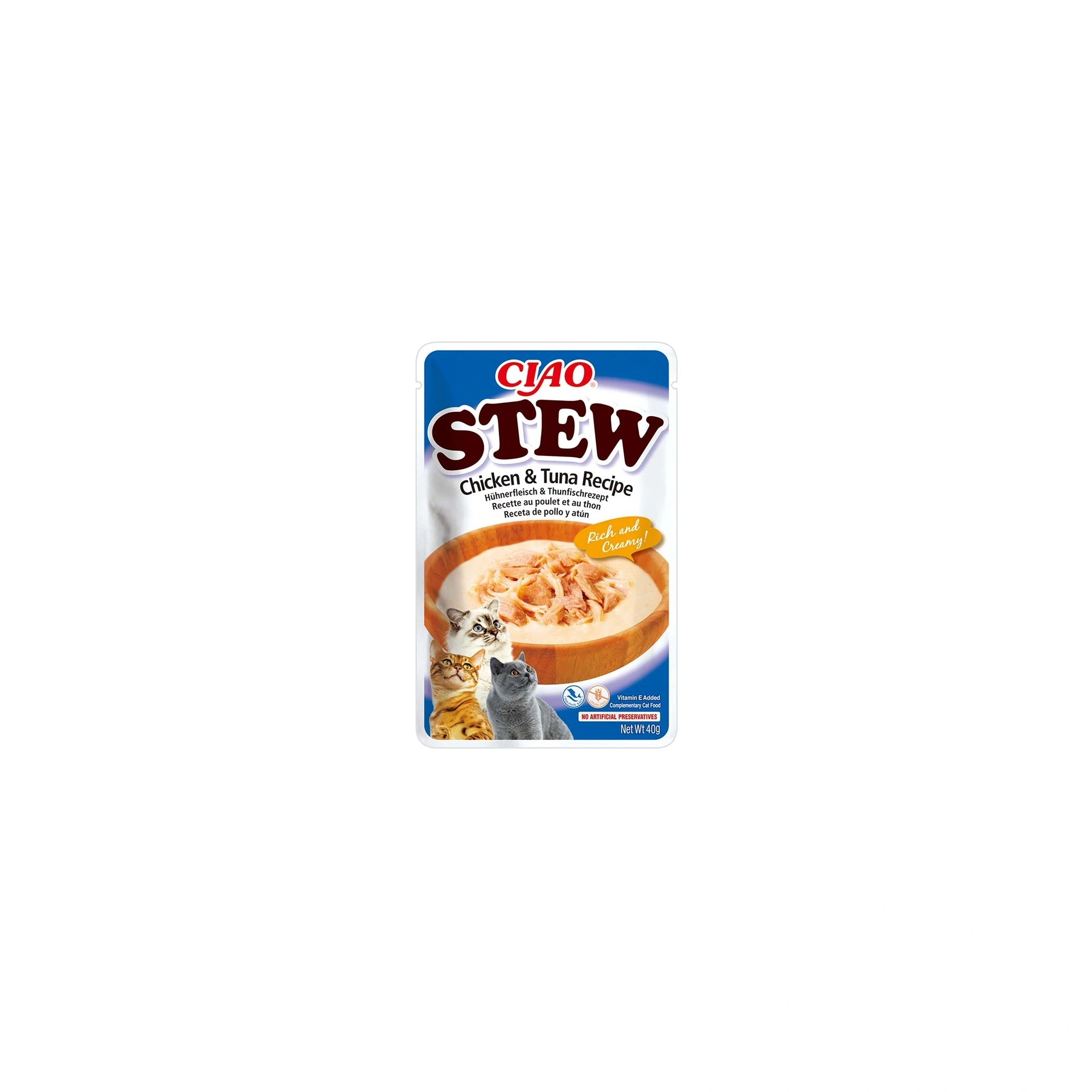 Ciao Stew Macska Ragu Csirkével és Tonhallal 40g