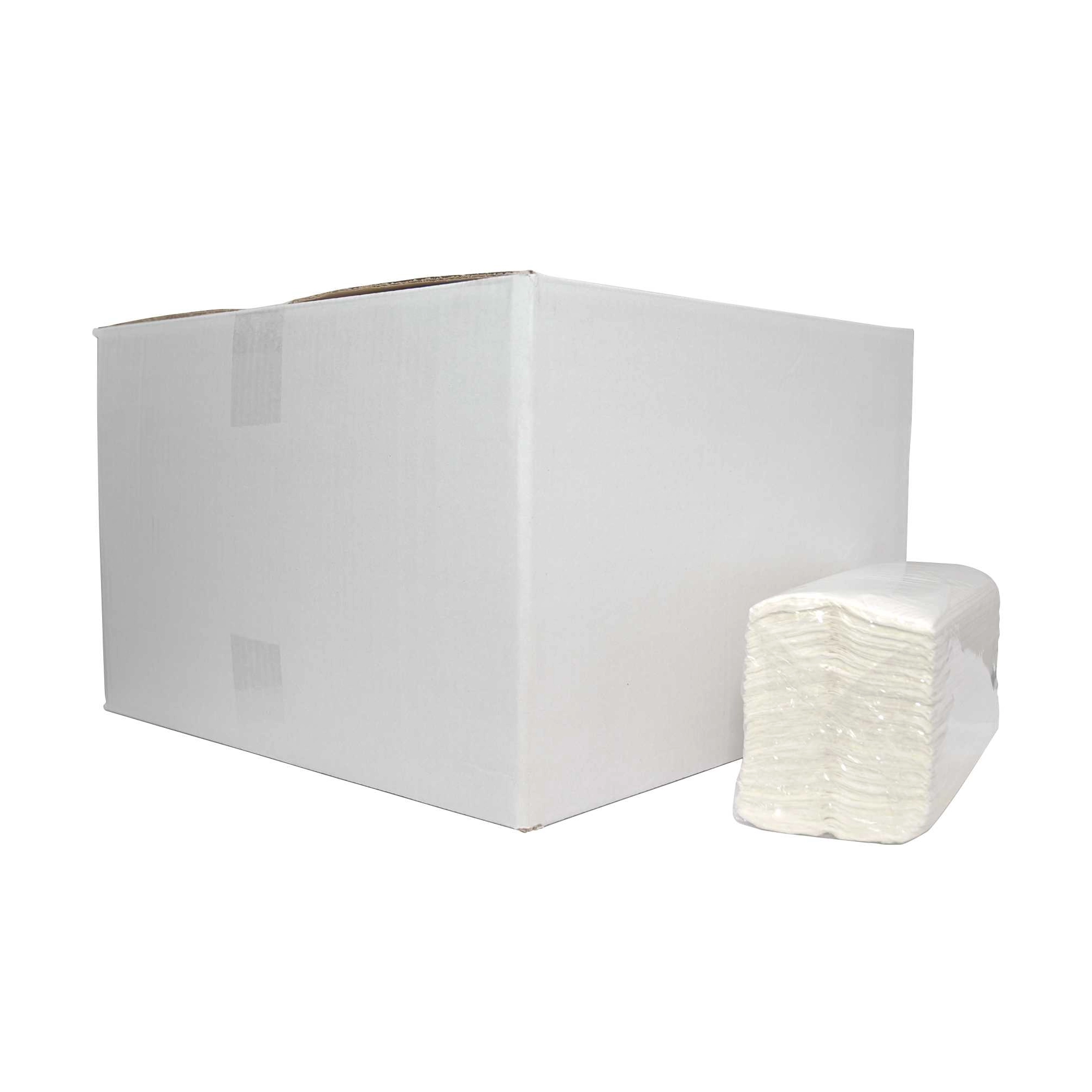 C-hajtogatott törülköző, 2 rétegű, 25x31cm, 16x152db (2432db/doboz), fehér