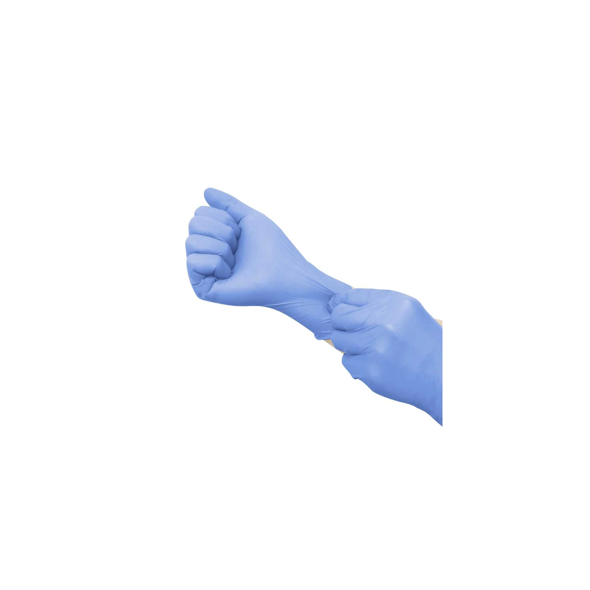 Nitril vizsgáló kesztyű, L, kék