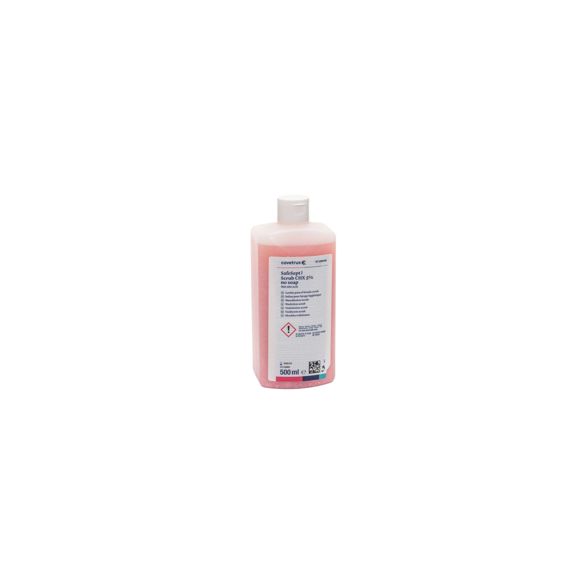 SafeSept Max Scrub CHX 5% bőrfertőtlenítő szappan nélkül, 500 ml