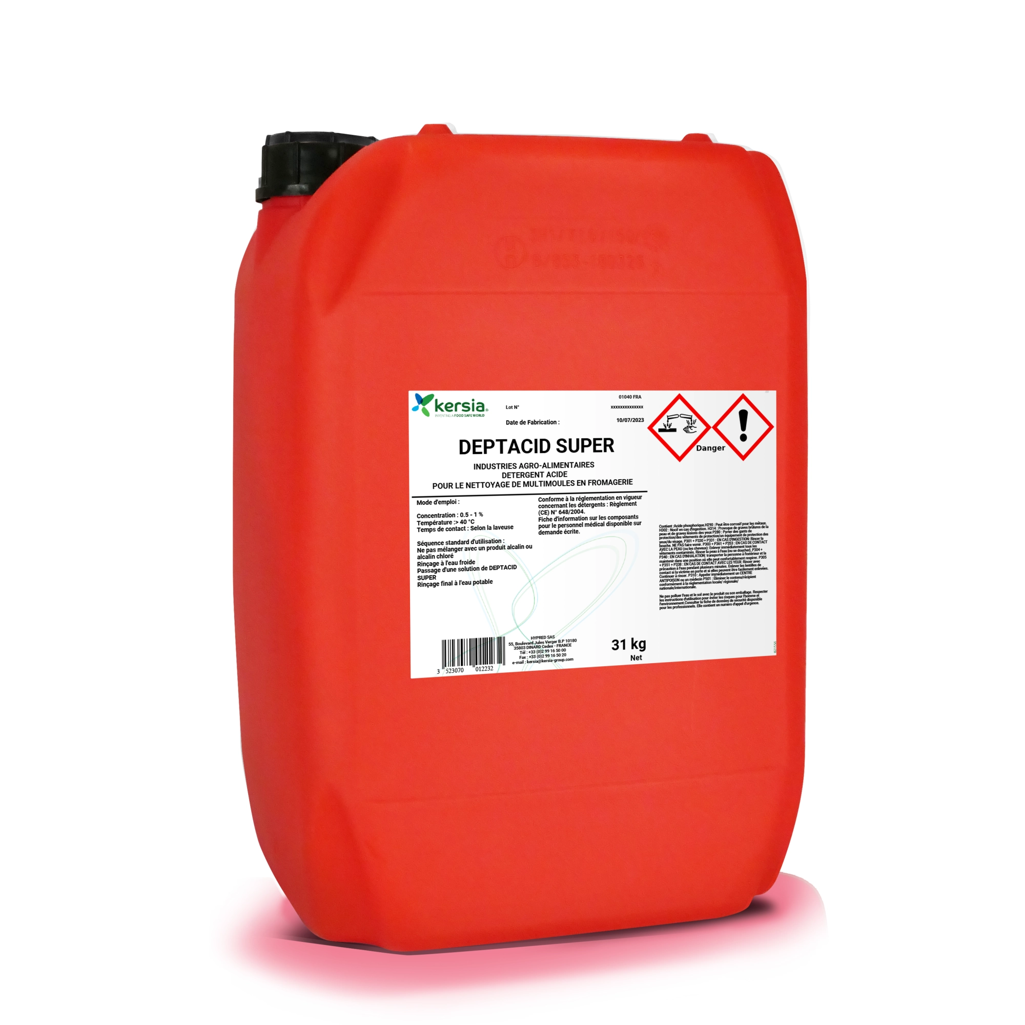 Deptacid Super 31 kg savas tisztítószer