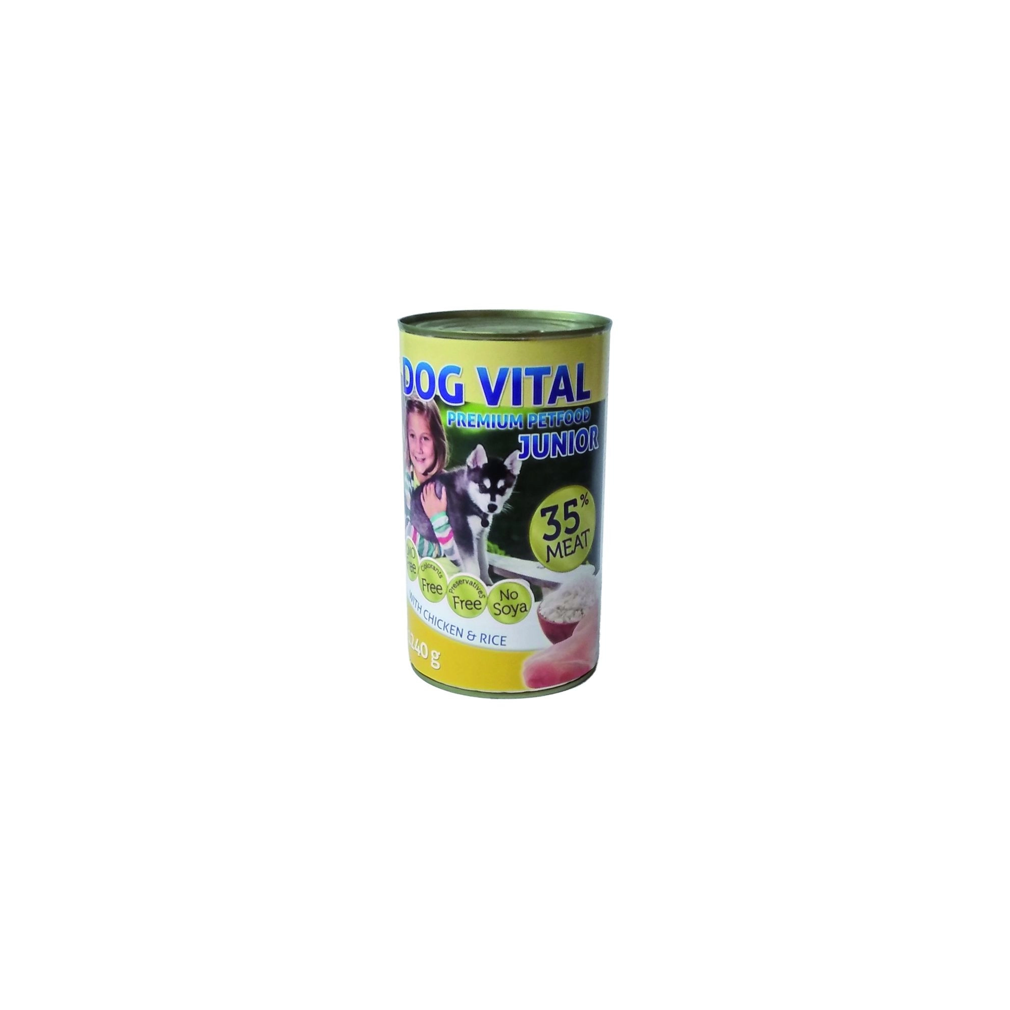 Dog Vital Junior konzerv chicken & rice 1240g