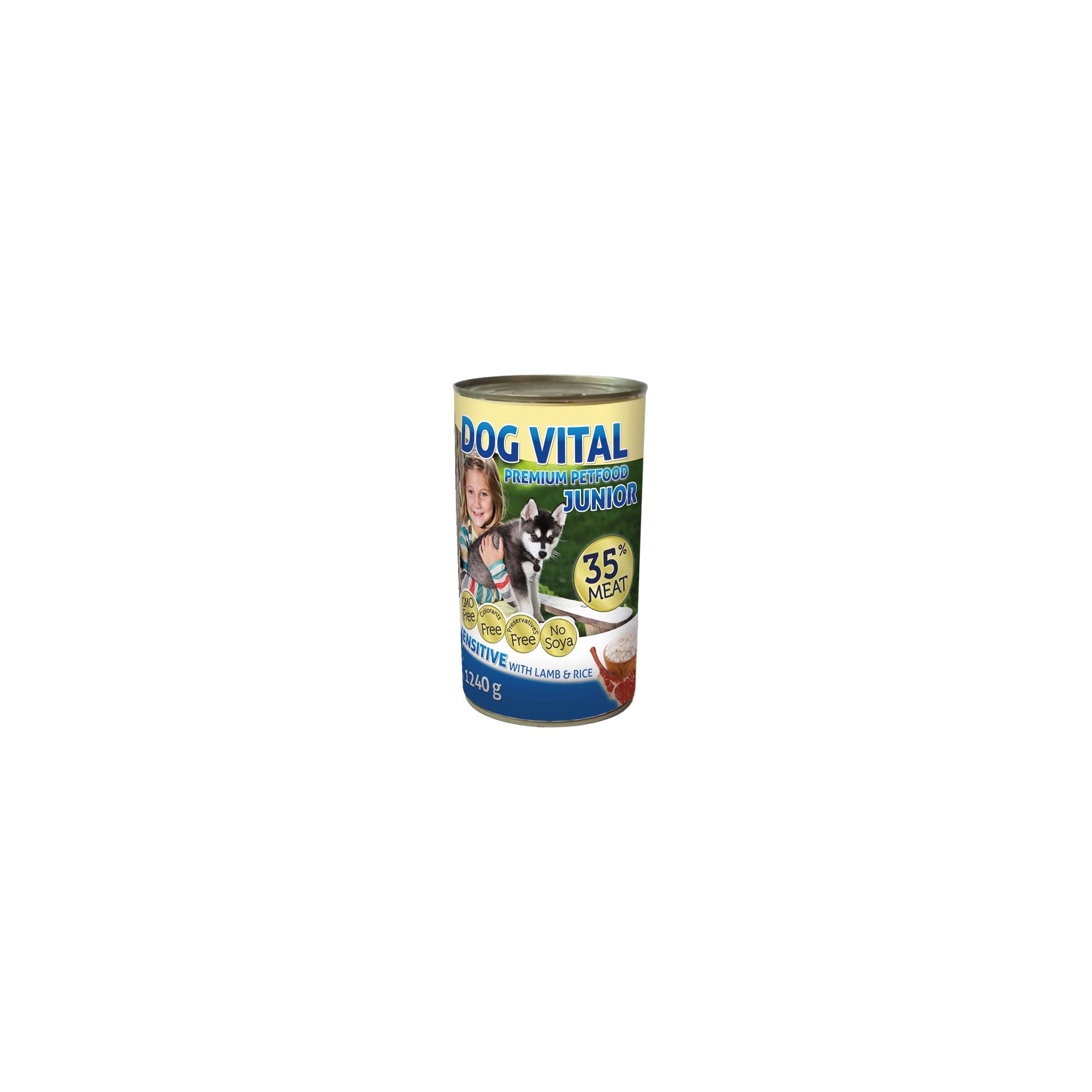 Dog Vital Junior konzerv lamb&rice 1240g