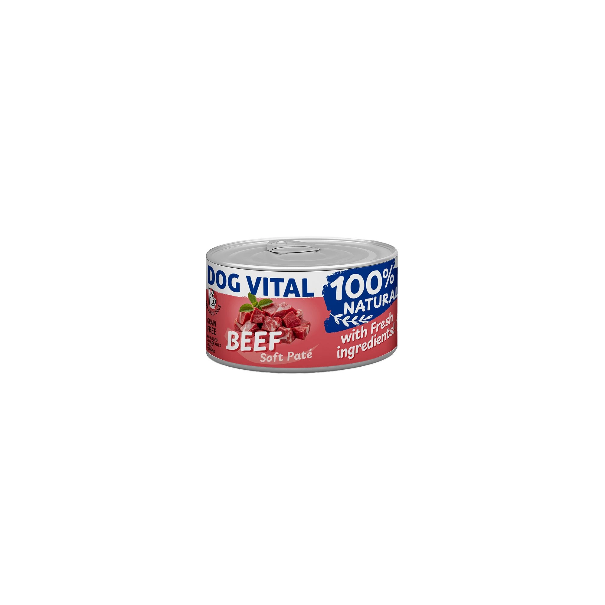 Dog Vital konzerv 100% Natural Soft Paté Beef - marha 150g