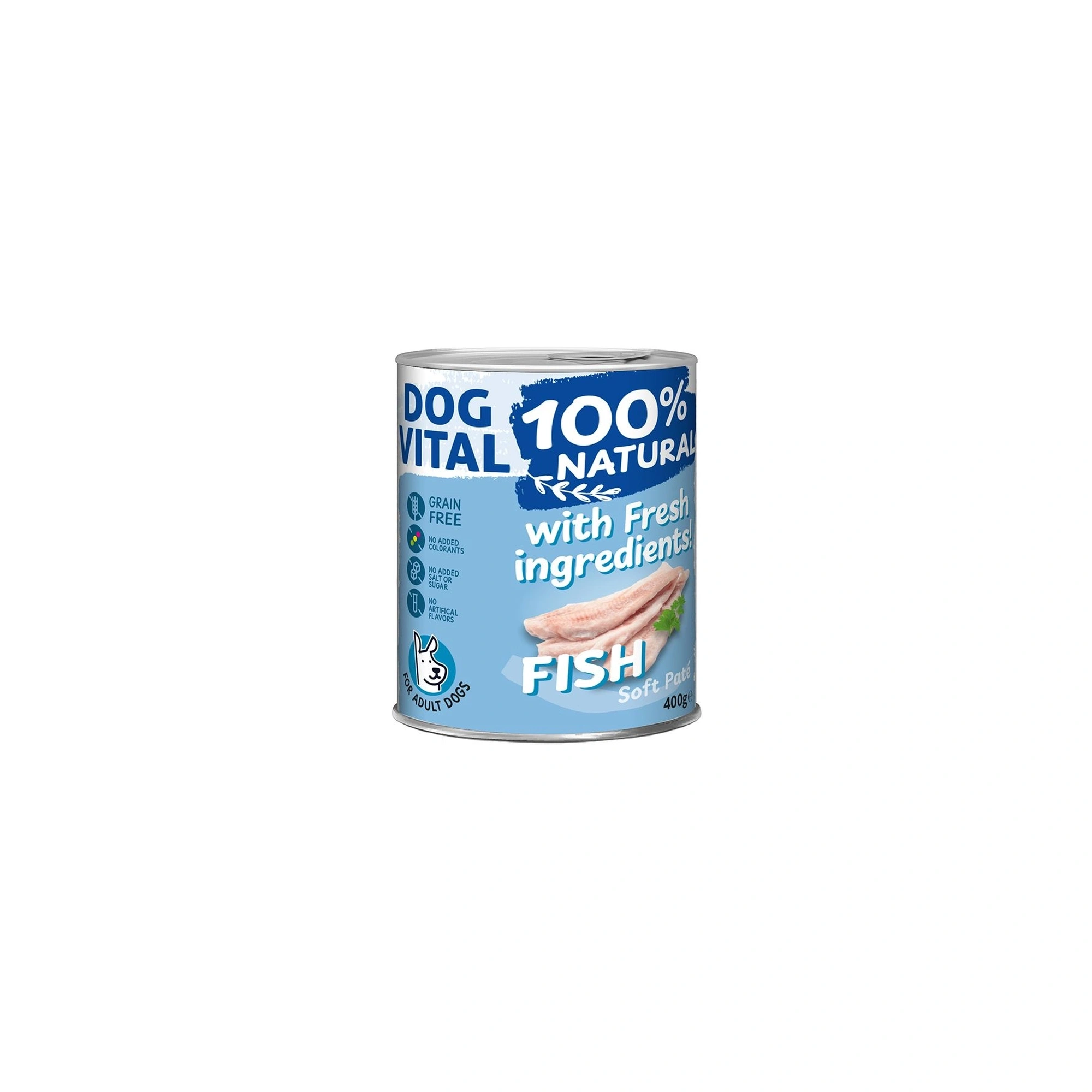 Dog Vital konzerv 100% Natural Soft Paté Fish - hal 400g