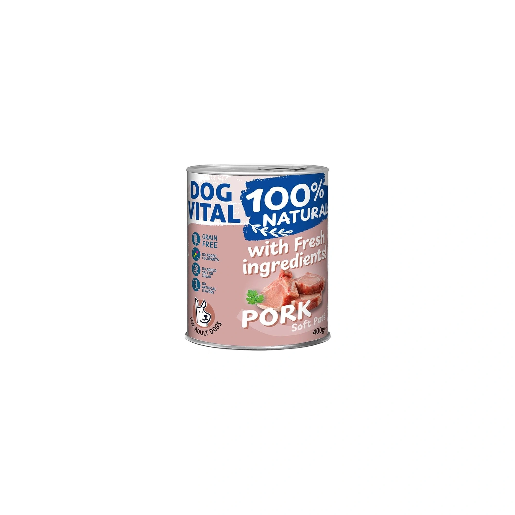 Dog Vital konzerv 100% Natural Soft Paté Pork - sertés 400g