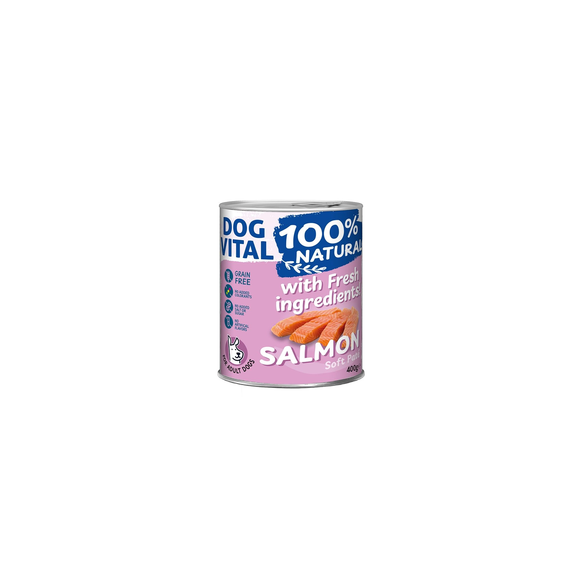 Dog Vital konzerv 100% Natural Soft Paté Salmon - lazac 400g