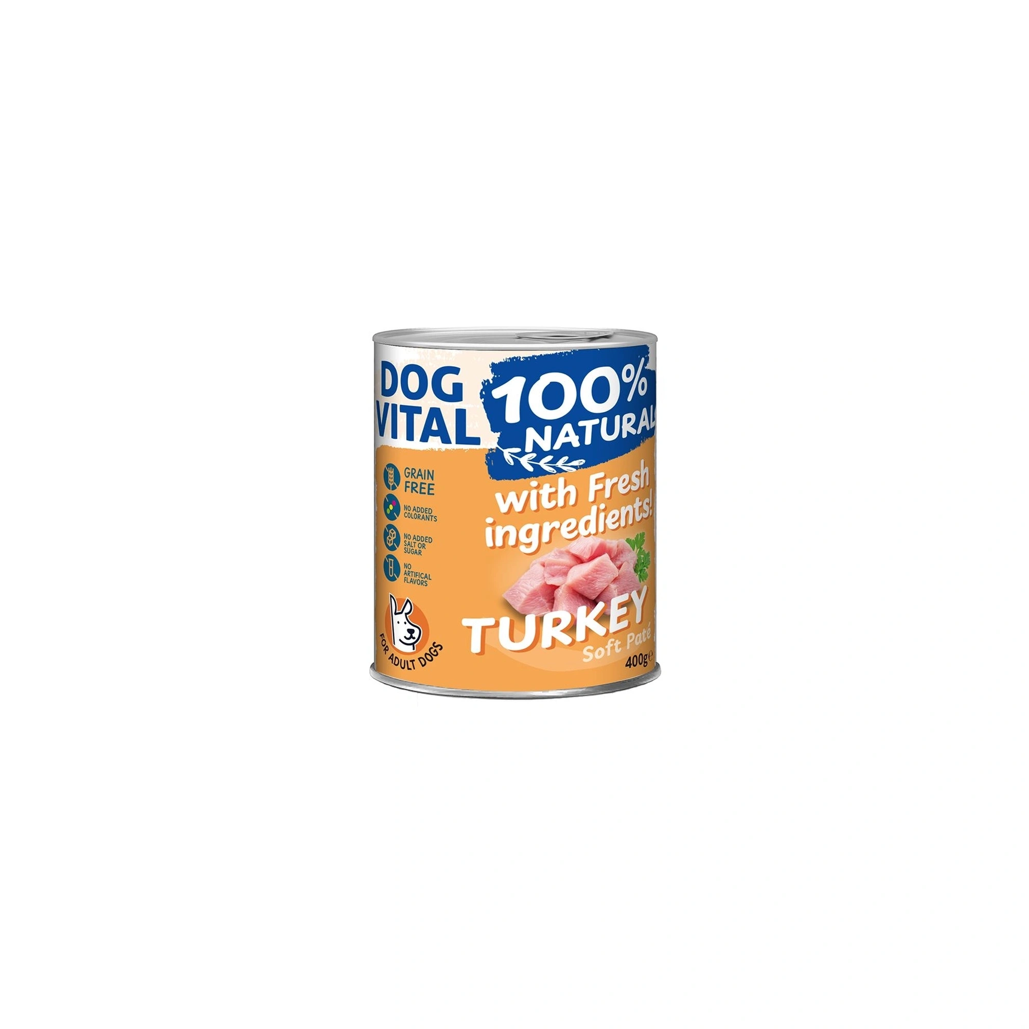 Dog Vital konzerv 100% Natural Soft Paté Turkey - pulyka 400g