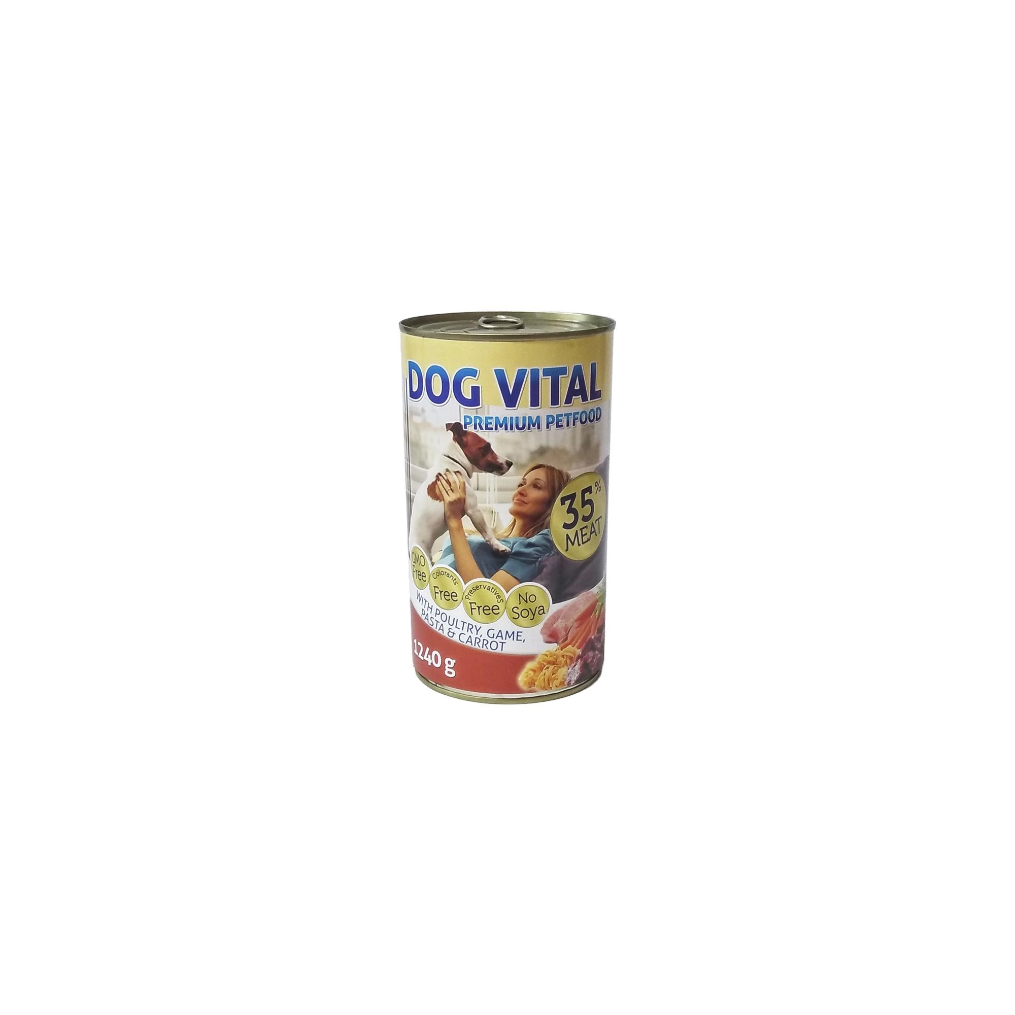 Dog Vital konzerv Poultry, Game,Pasta&Carrot 1240gr