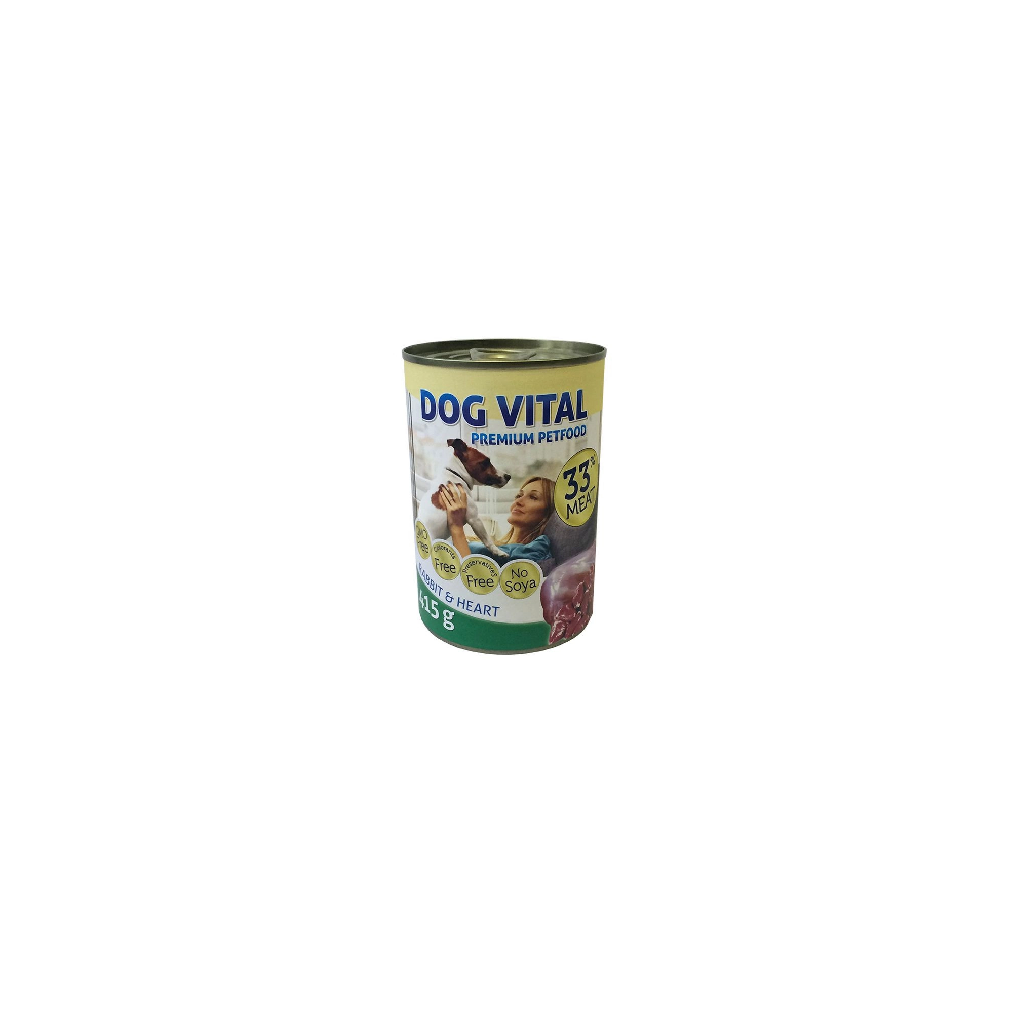 Dog Vital konzerv nyúl, szív 415g