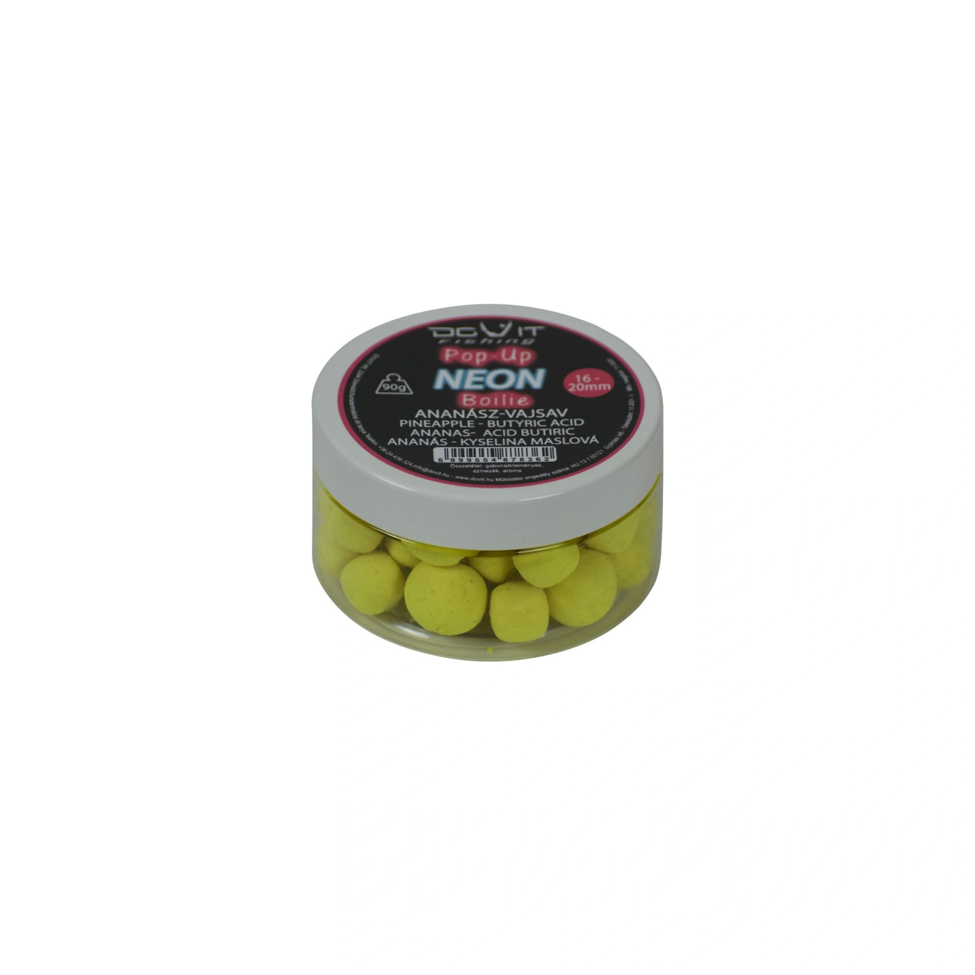 Dovit Pop-Up Neon Boilie 16-20mm - Ananász - Vajsav 90g