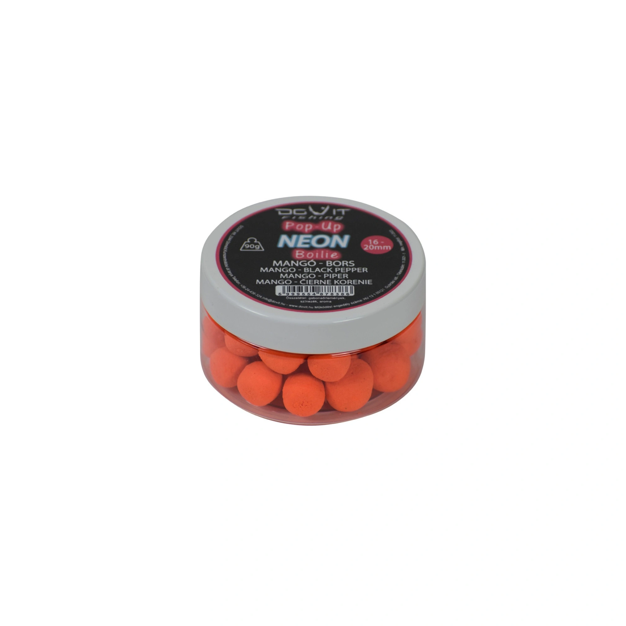 Dovit Pop-Up Neon Boilie 16-20mm - Mangó - Bors 90g